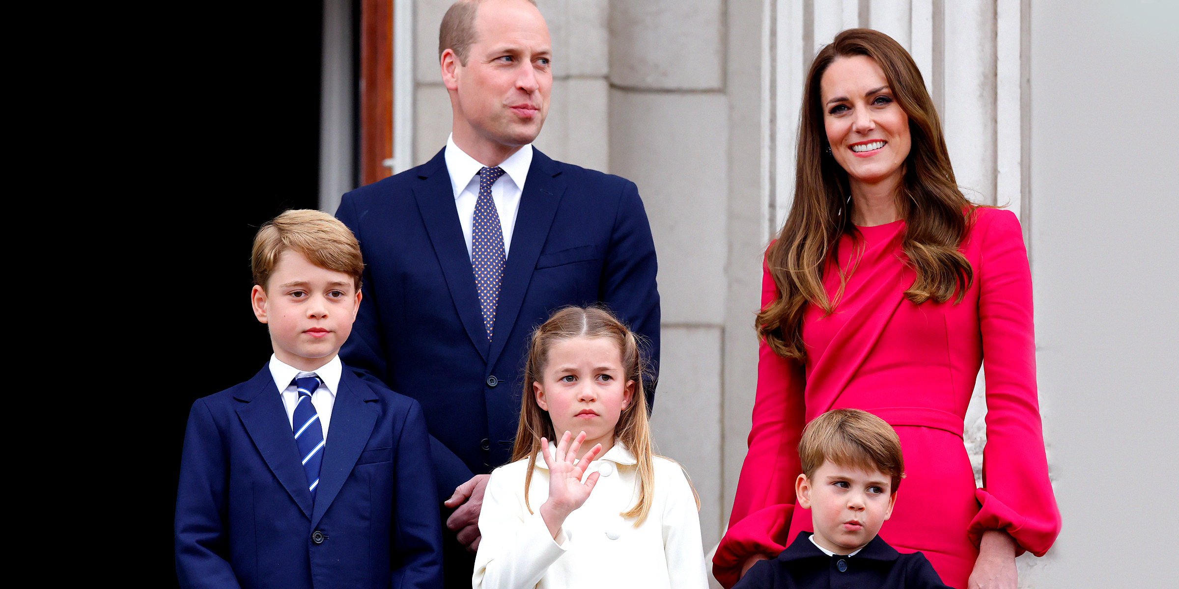 Prince George, Prince William, Princess Charlotte, Prince Louis and Princess Catherine | Source: Getty Images