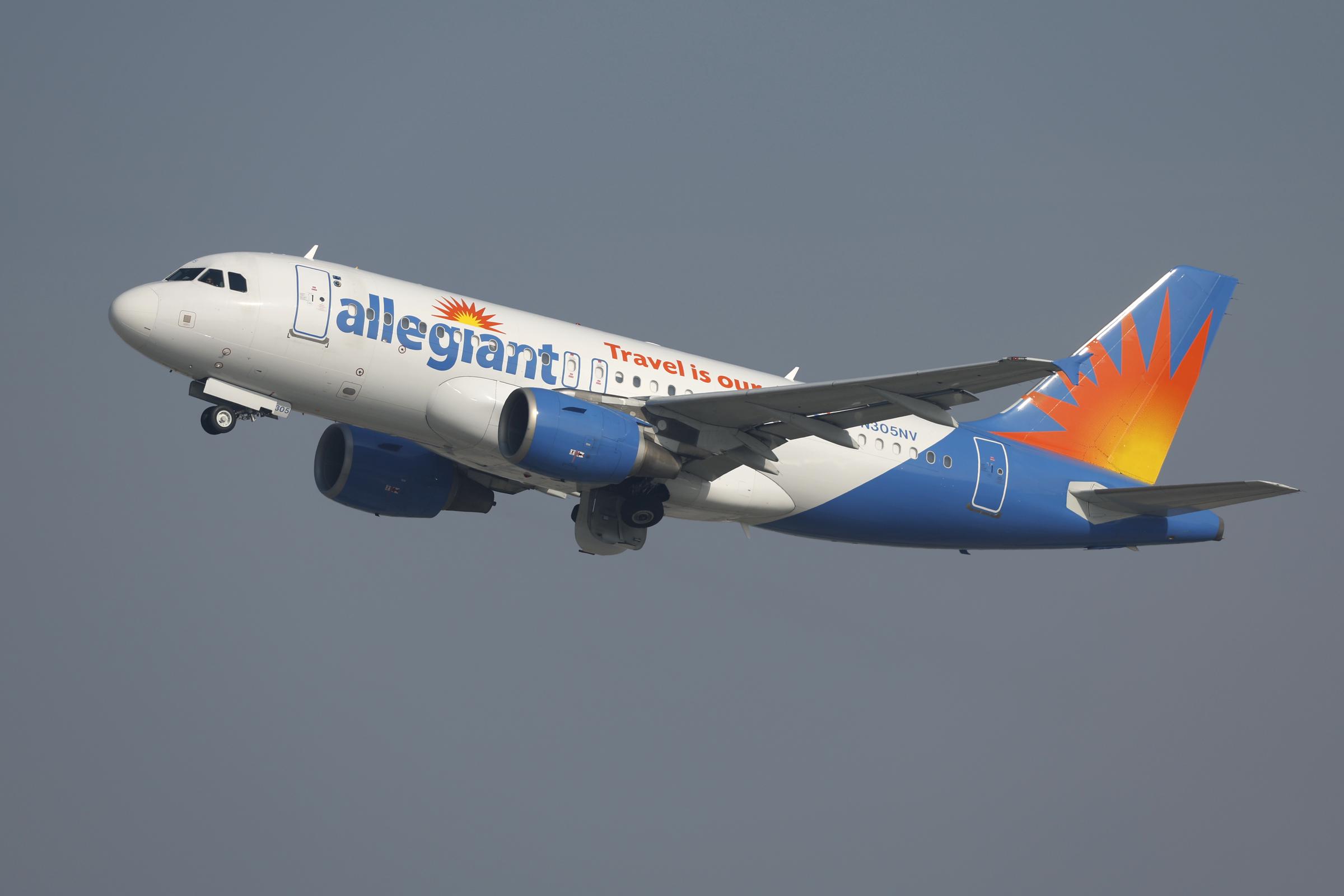 Allegiant airplane departing from Los Angeles International Airport on January 4, 2025. | Source: Getty Images