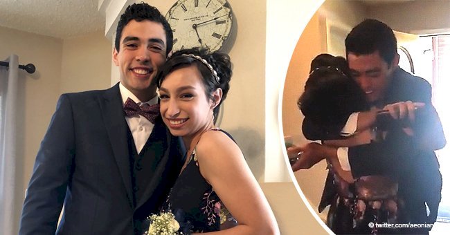 Teen surprises prom date by walking for first time in 10 months