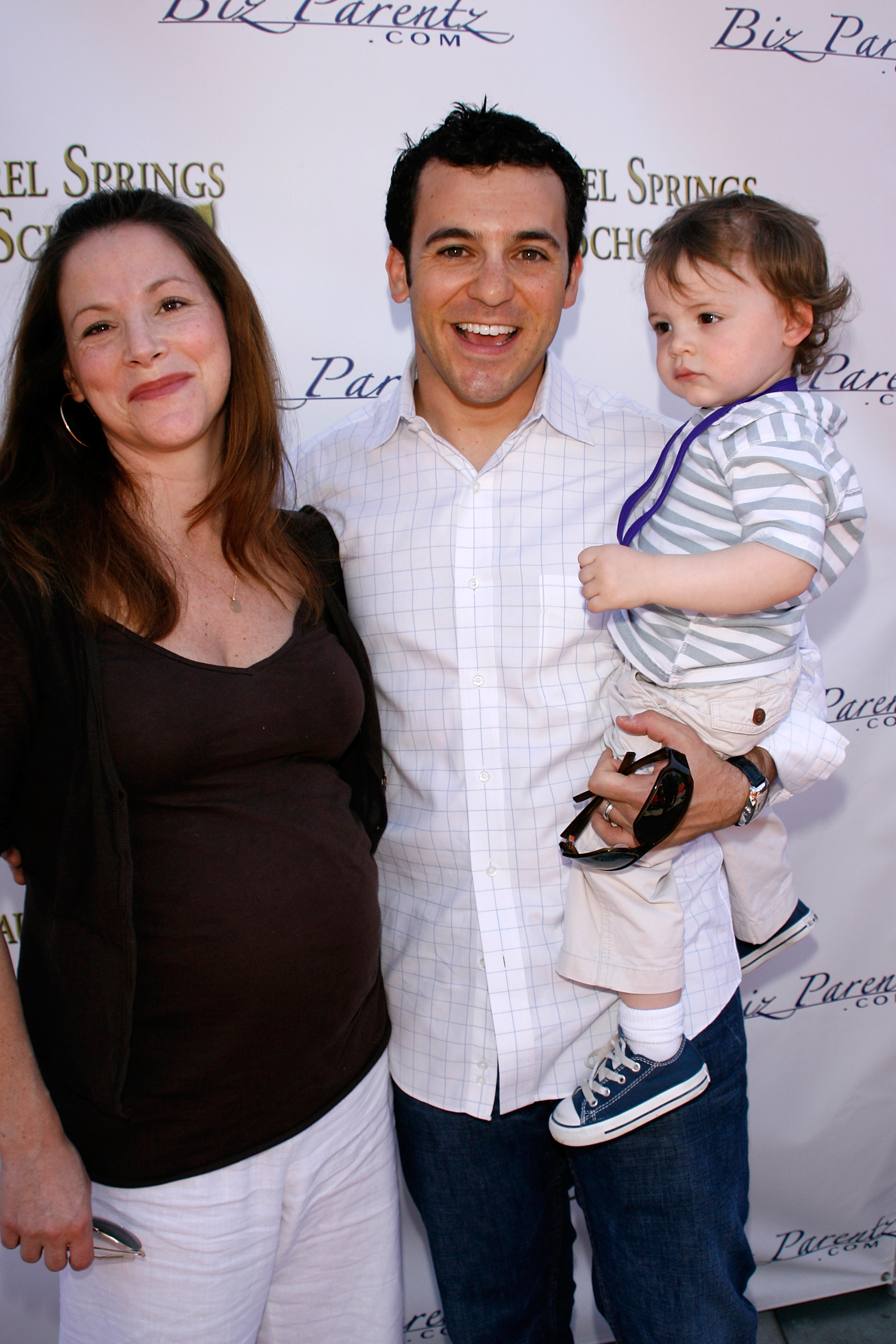 Fred Savage, Oliver Savage and Jennifer Lynn Stone arrive at The BizParents Foundation's 4th Annual 2008 CARE Awards honoring Showbiz Kids on April 13, 2008 at the Globe Theatre at Universal Studios Hollywood in Universal City, California | Source: Getty Images