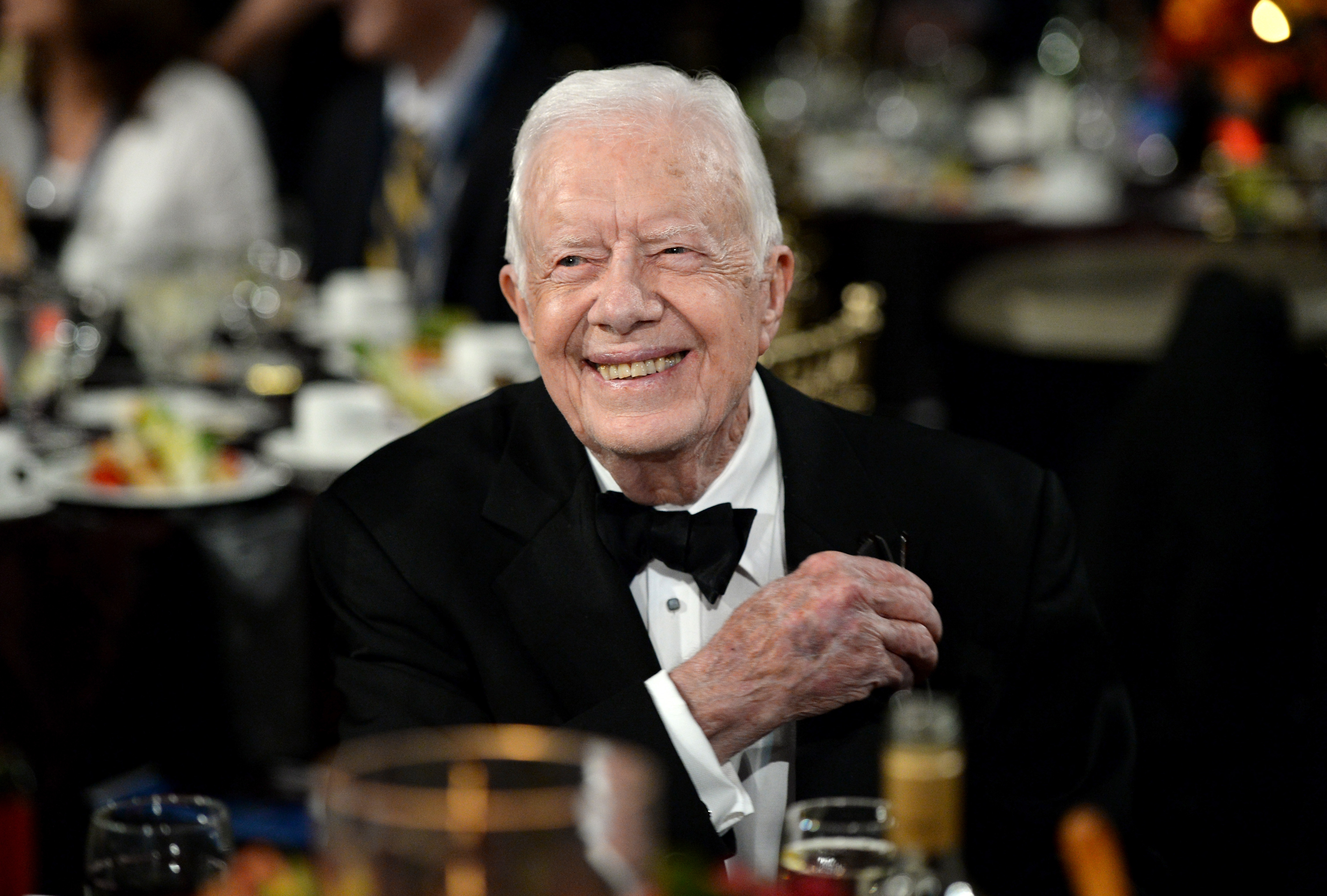 Jimmy Carter attends the 25th anniversary MusiCares 2015 Person of The Year Gala honoring Bob Dylan at the Los Angeles Convention Center in Los Angeles, California on February 6, 2015. | Source: Getty Images