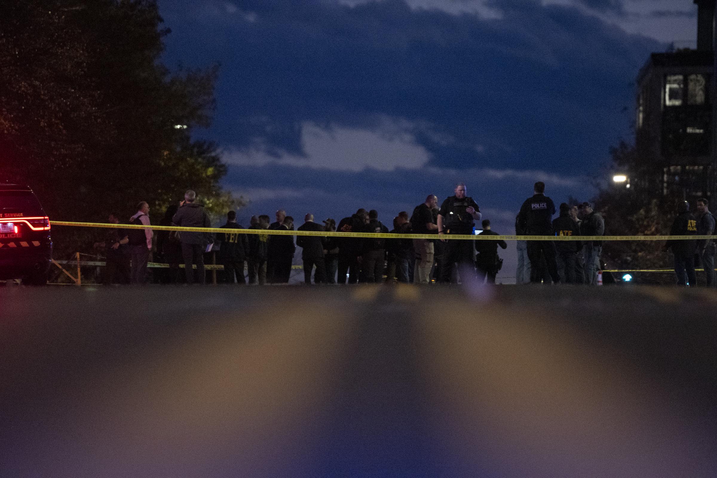 A view of the scene after two members of the US National Guard were shot and 'critically wounded' near the White House in Washington, DC, on November 26, 2025 | Source: Getty Images