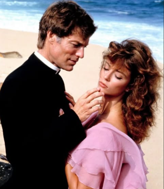 Richard Chamberlain and Rachel Ward on the set of "The Thorn Birds," dated April 2025 | Source: Instagram/rachelwardofficial