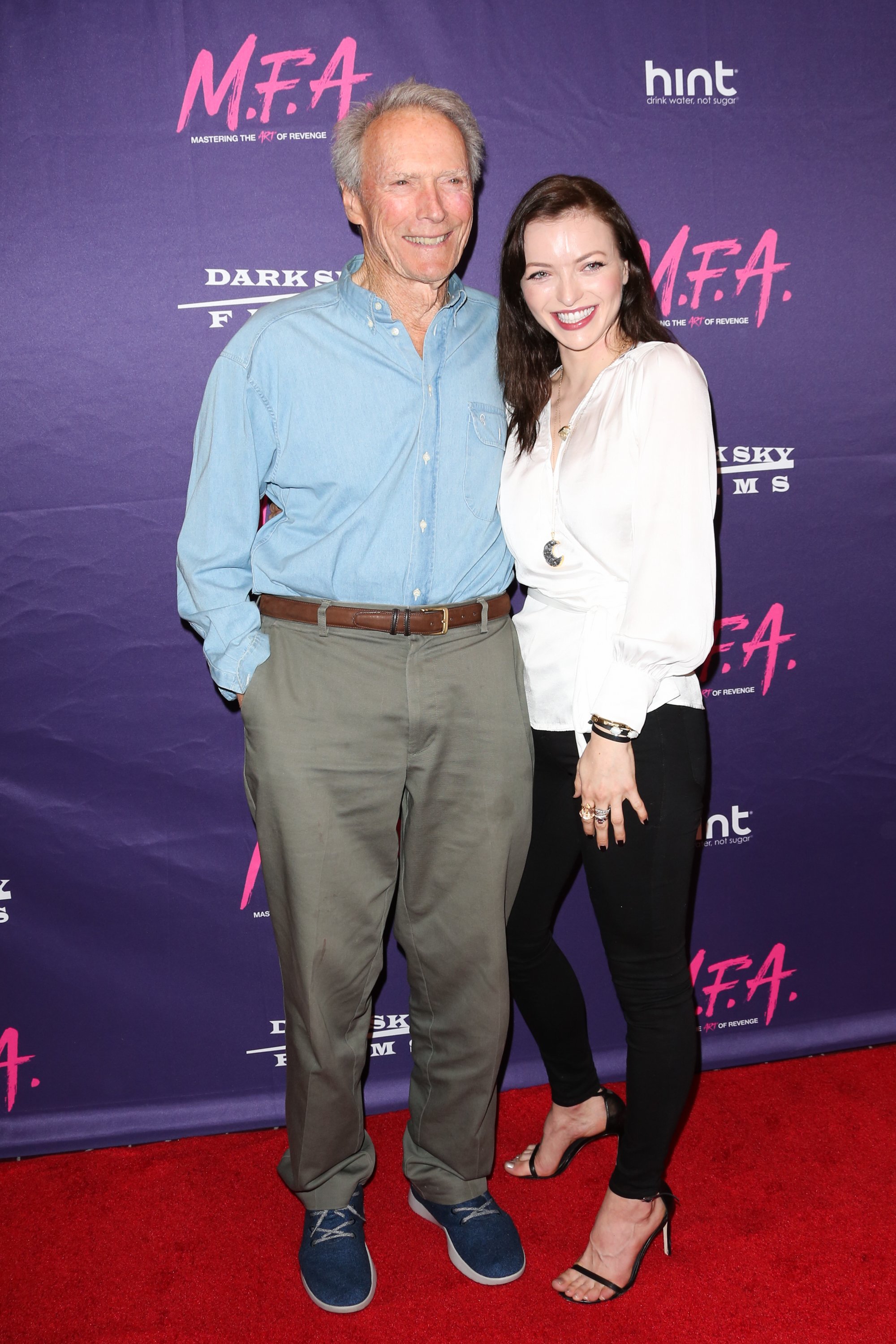 Clint Eastwood and his daughter Francesca Eastwood attend the premiere of Dark Sky Films' "M.F.A." at The London West Hollywood on October 2, 2017, in West Hollywood, California.  | Source: Getty Images