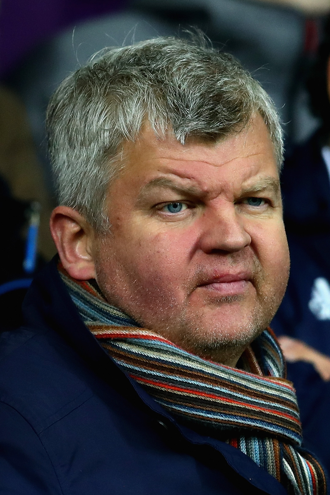 Adrian Chiles looks on from the grandstand before the Premier League match between West Bromwich Albion and Manchester United at The Hawthorns on 17 December 2017 in West Bromwich, England. | Source: Getty Images