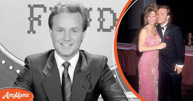 Ray Combs hosts the CBS television game show "Family Feud" [left] Game show host Ray Combs and wife Debbie Combs attend the 20th Annual Daytime Emmy Awards on May 26, 1993 at Marriott Marquis Hotel in New York City [right] | Photo: Getty Images 