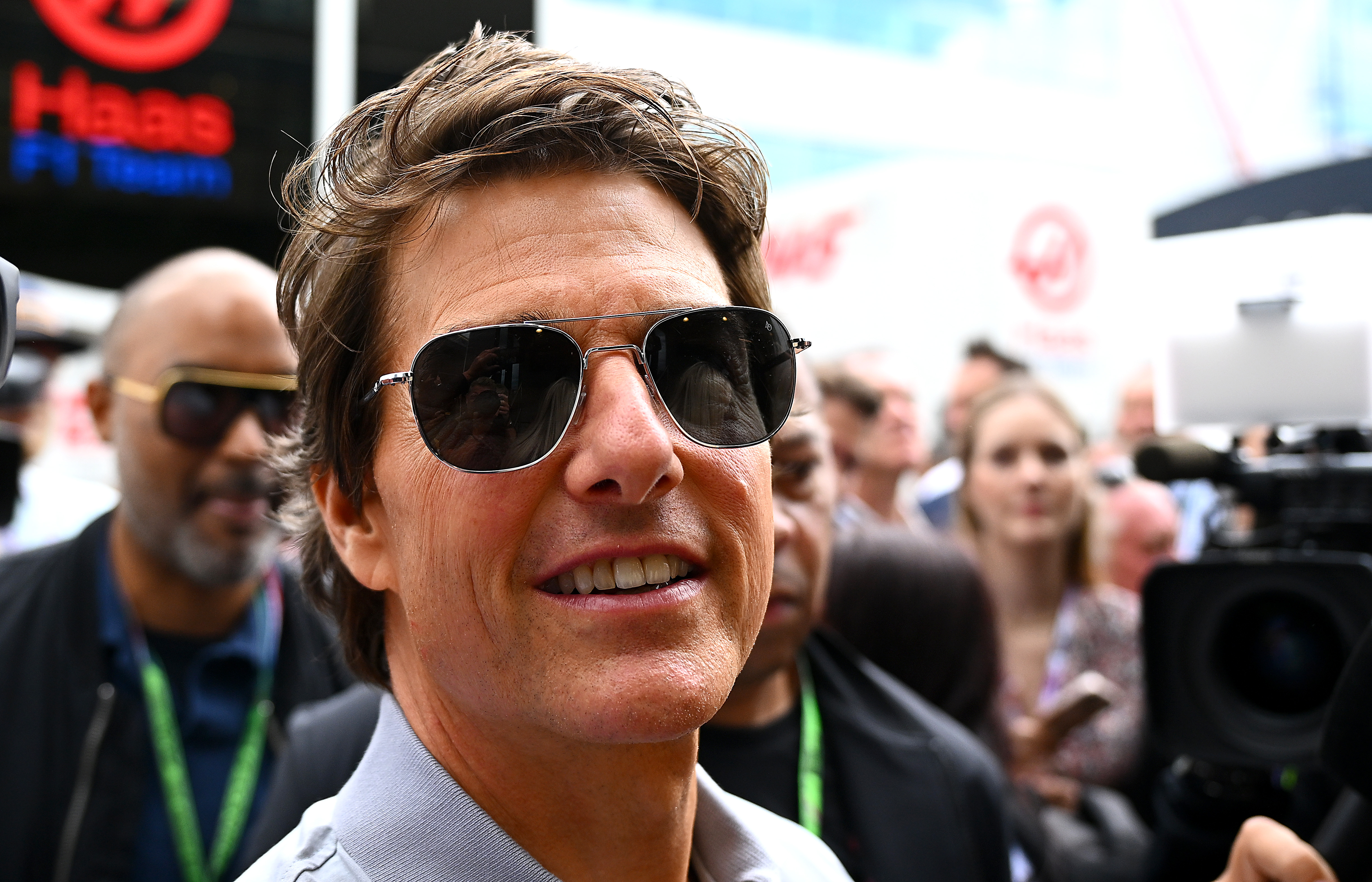 Tom Cruise during the F1 Grand Prix of Great Britain on July 3, 2022 in Northampton, England | Source: Getty Images