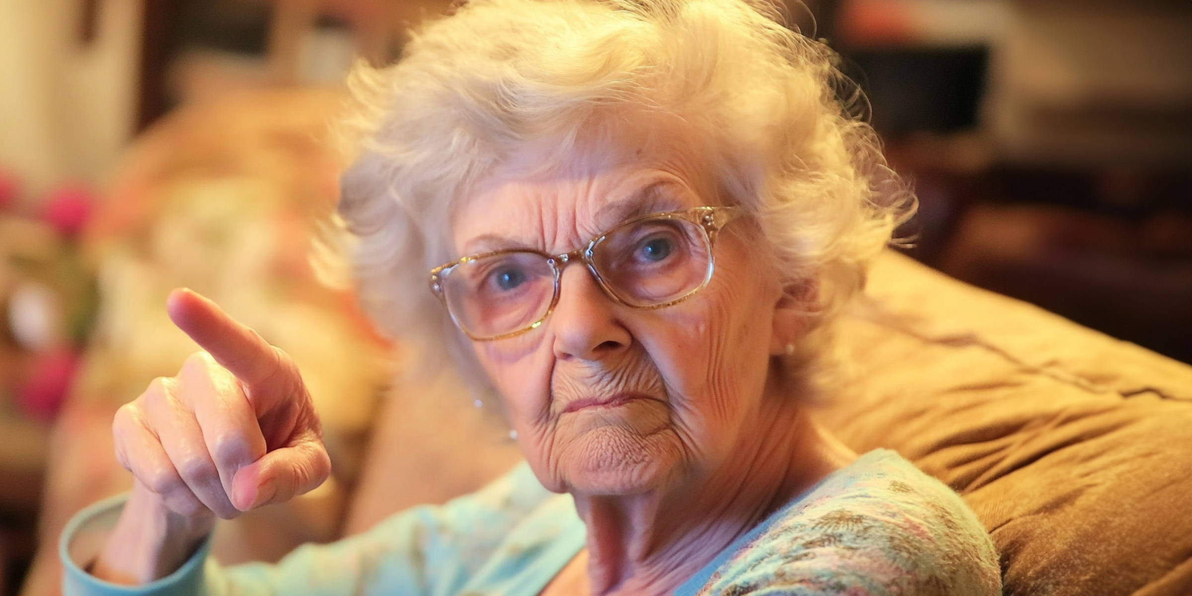 A furious older woman pointing a finger | Source: AmoMama