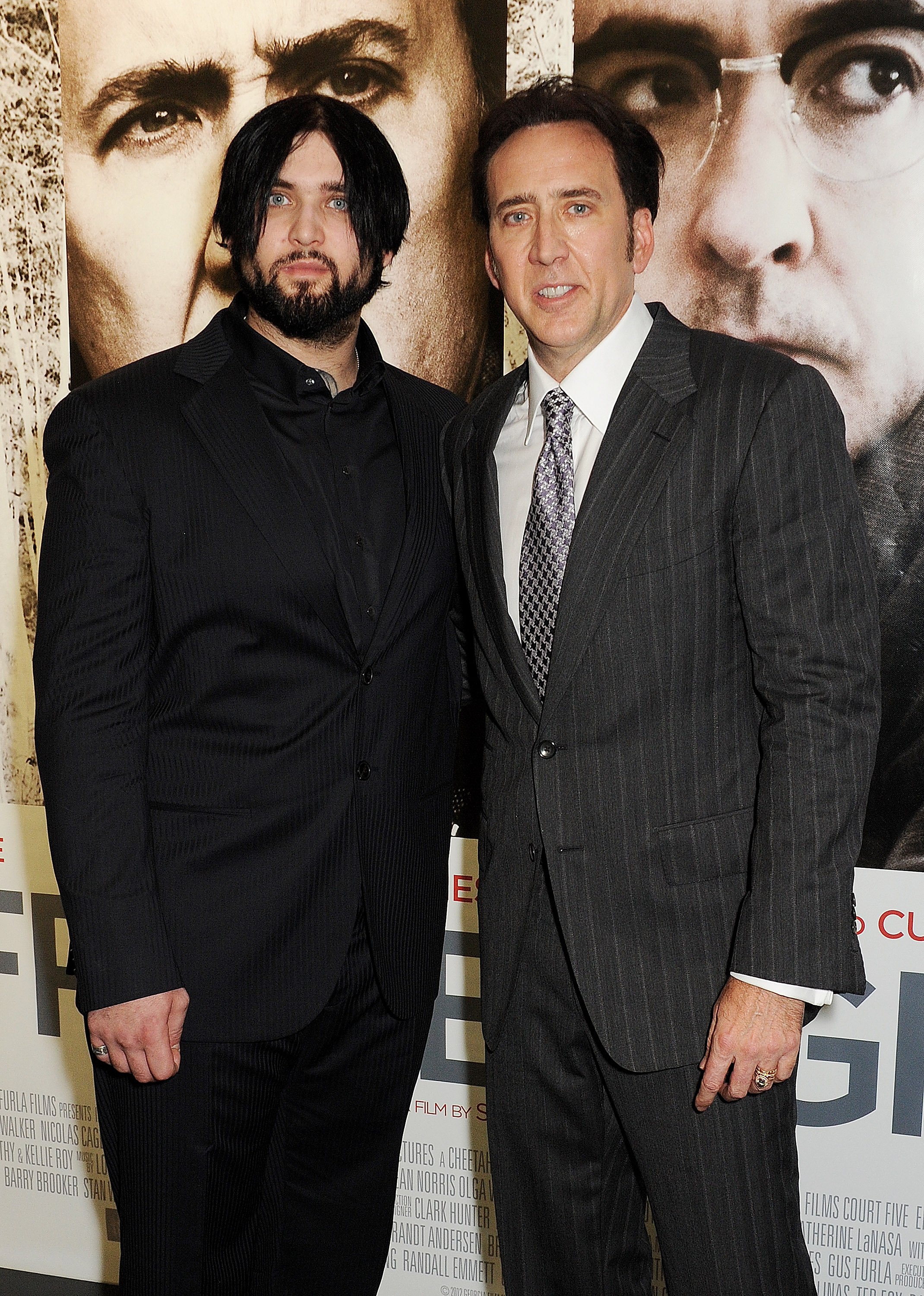 icolas Cage (R) and son Weston attend the UK Premiere of 'The Frozen Ground' at Vue West End on July 17, 2013 in London, England | Source: Getty Images 