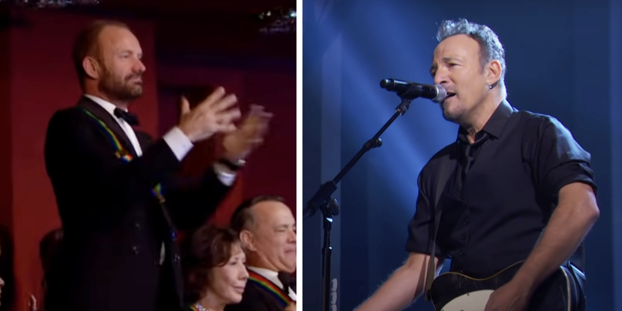 In 2014, Bruce Springsteen took the stage at the Kennedy Center Honors to pay tribute to Sting. Performing in front of a star-studded audience, Springsteen honored his longtime friend with a heartfelt musical salute, marking a full-circle moment in their decades-long friendship.