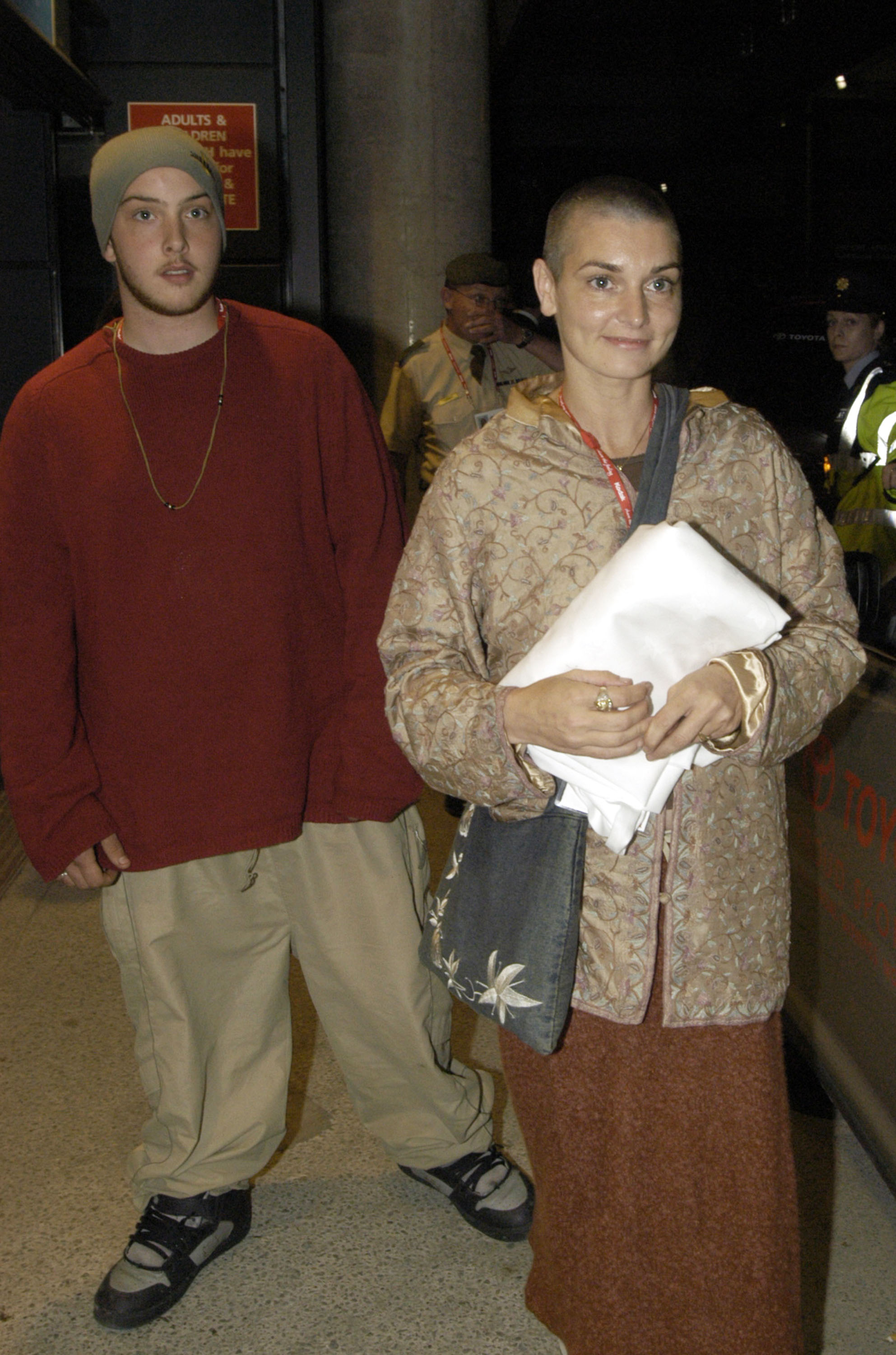 Sinéad O'Connor and her son at the Special Olympics Ceremony on June 21, 2003, in Dublin, Ireland | Source: Getty Images