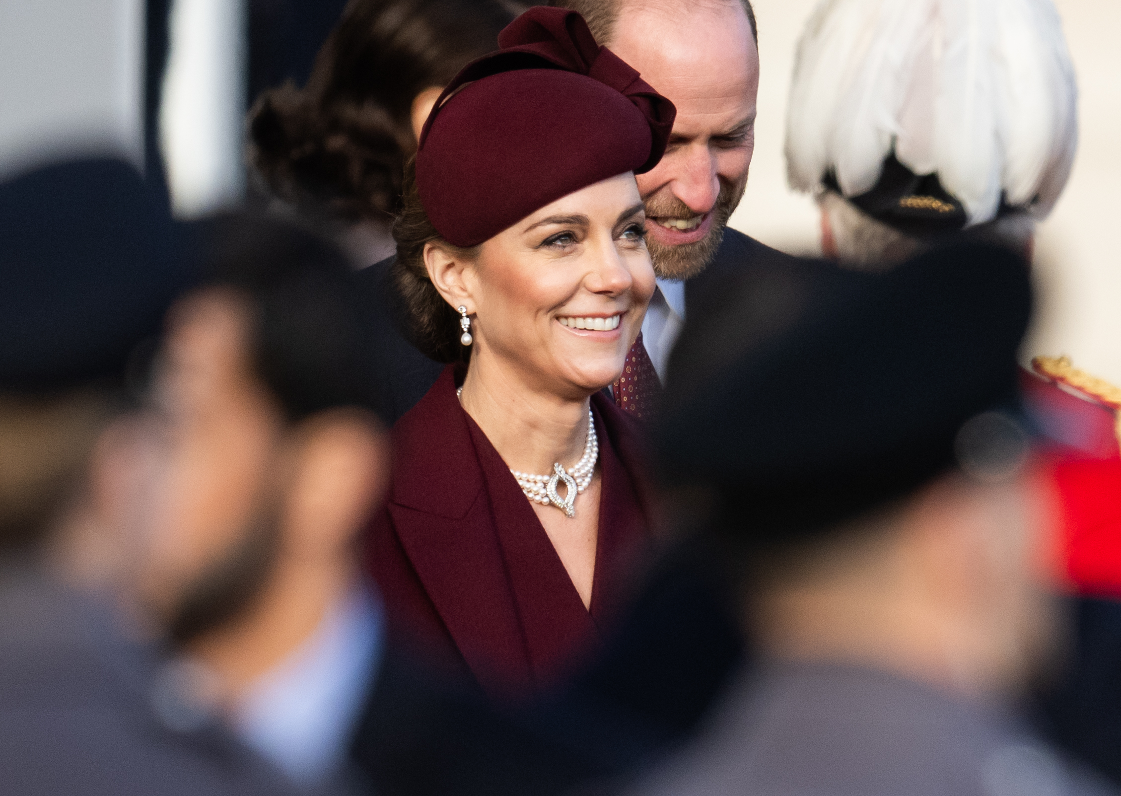 Princess Catherine, during day one of The Amir of the State of Qatar's visit to the United Kingdom on December 03, 2024, in London, England. | Source: Getty Images