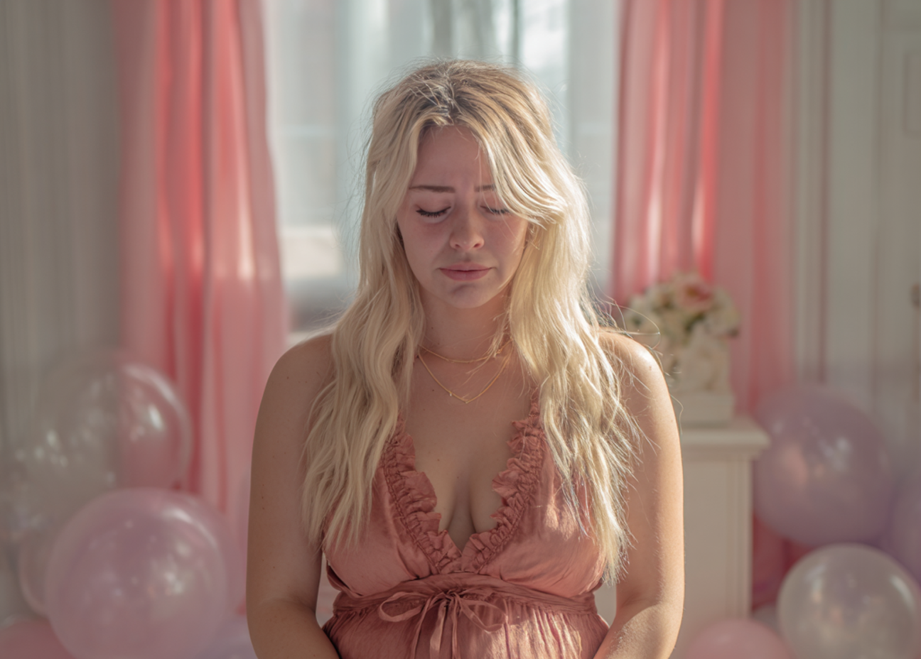An emotional pregnant woman | Source: Midjourney