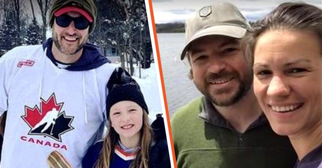 [Left] Mike Perdue pictured with his daughter, Laney Perdue. [Right] A picture of Adam Kendall and Kate Leese. | Photo: twitter.com/ladbible