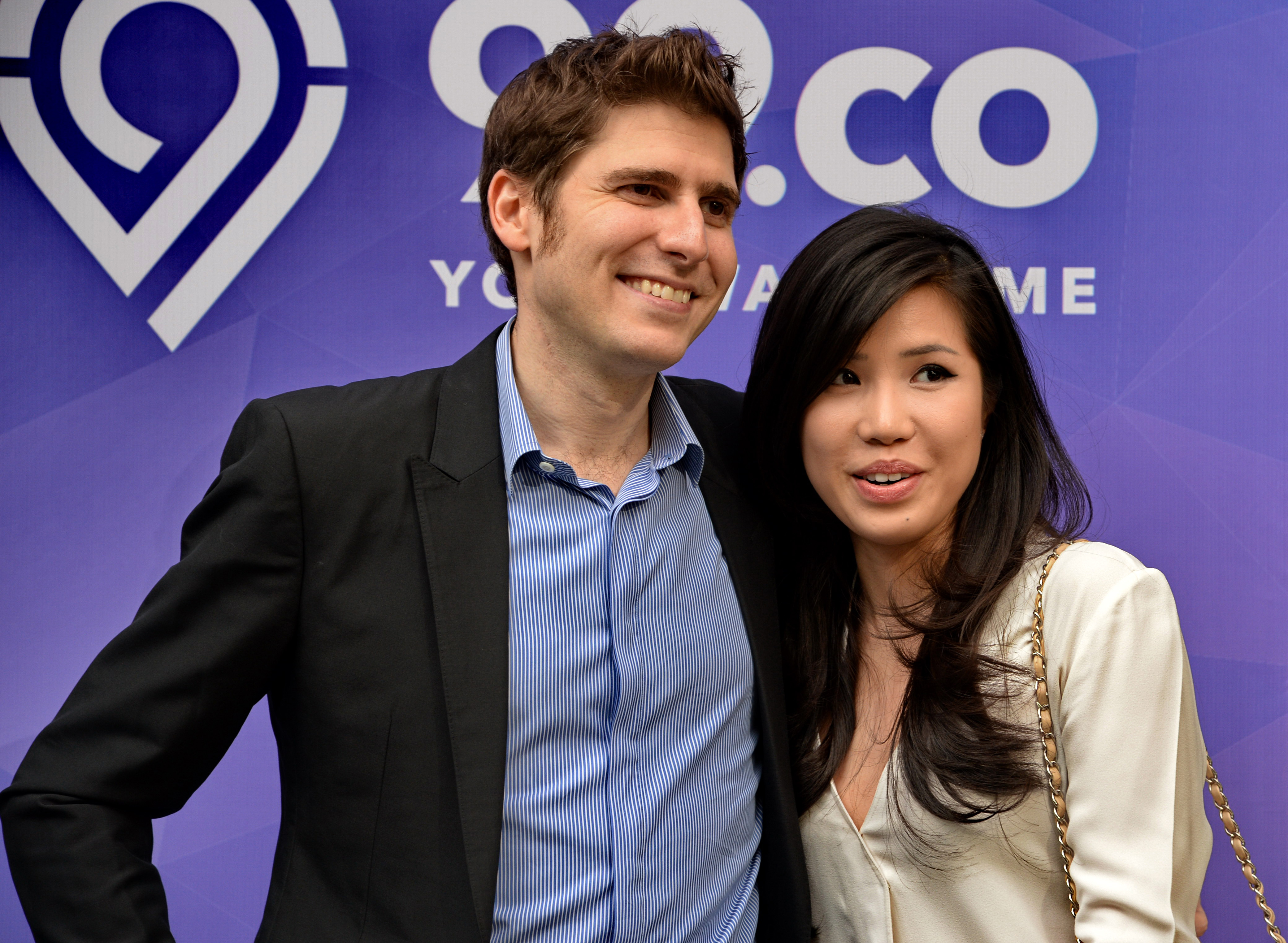 Eduardo Saverin and Elaine Andriejanssen attend the 99.co Second Anniversary and 99PRO Launch in Singapore on May 26, 2016. | Source: Getty Images