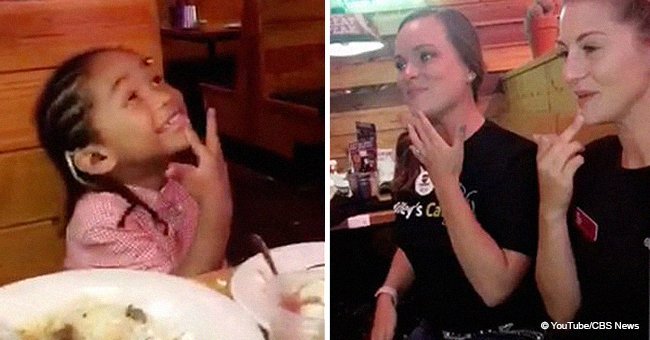 Waitresses sign 'Happy Birthday' to hearing-impaired 4-year-old