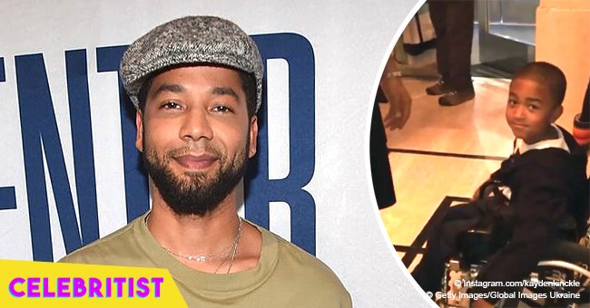 Young amputee surprised by Jussie Smollett with wheelchair accessible van shares touching photo