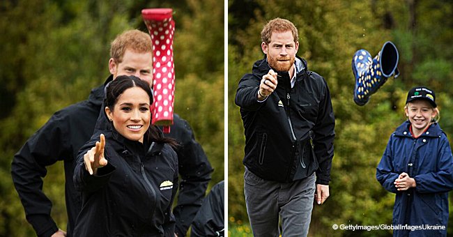 Prince Harry and Meghan Markle became rivals during a fierce 'boot' competition
