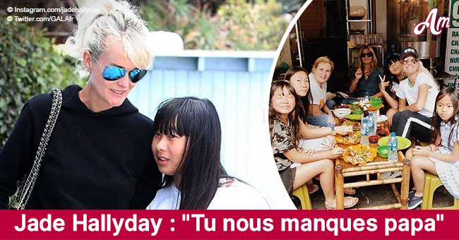 "Tu nous manques papa": Noël sans papa, Jade Hallyday lui transmet un message