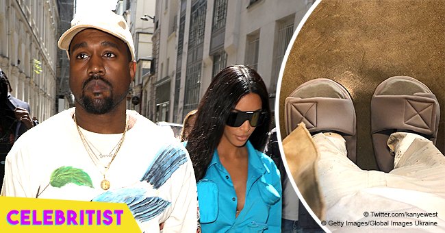 Kanye West wears oversized slippers after getting slammed over 'disrespecful' tiny Yeezy slides