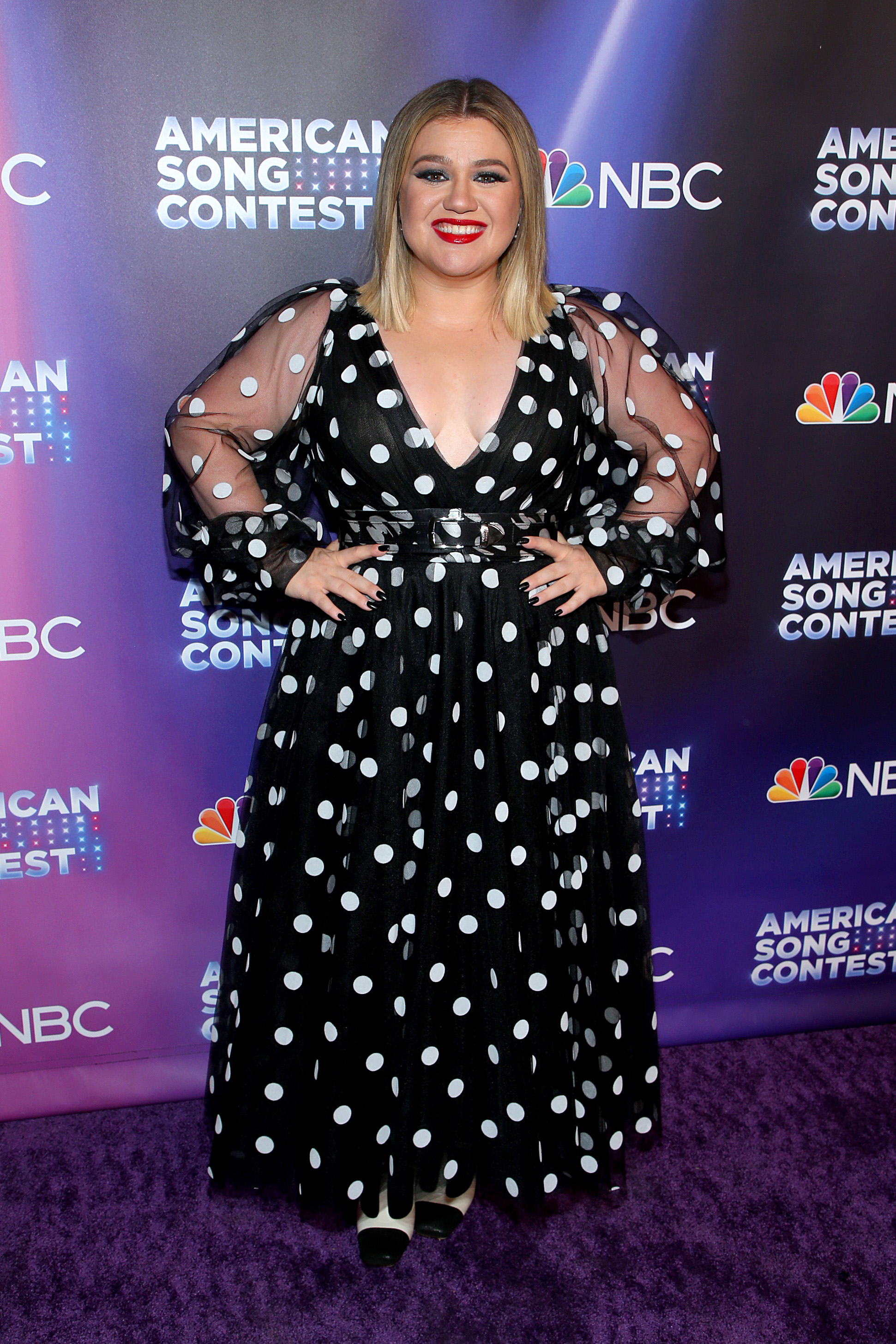 Kelly Clarkson at the premiere of NBC's "American Song Contest" at The Lot at Universal Studios Hollywood on March 21, 2022, in Universal City, California. | Source: Getty Images