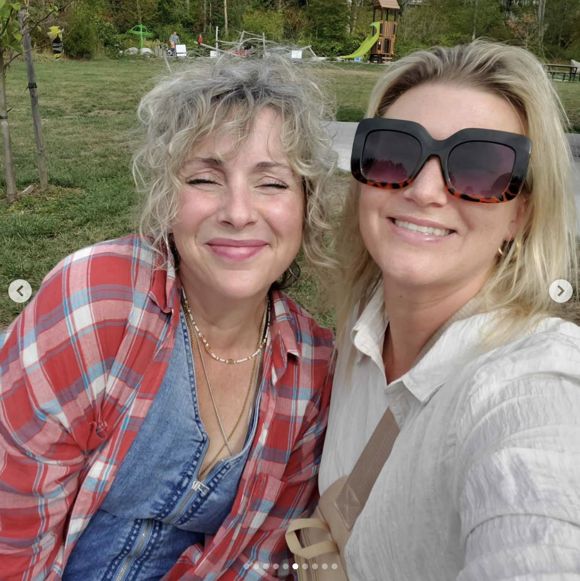 Jen Darbellay and Heather Dotto smile while clicking a selfie, dated April 30, 2025 | Source: Instagram/heather_dot_oh