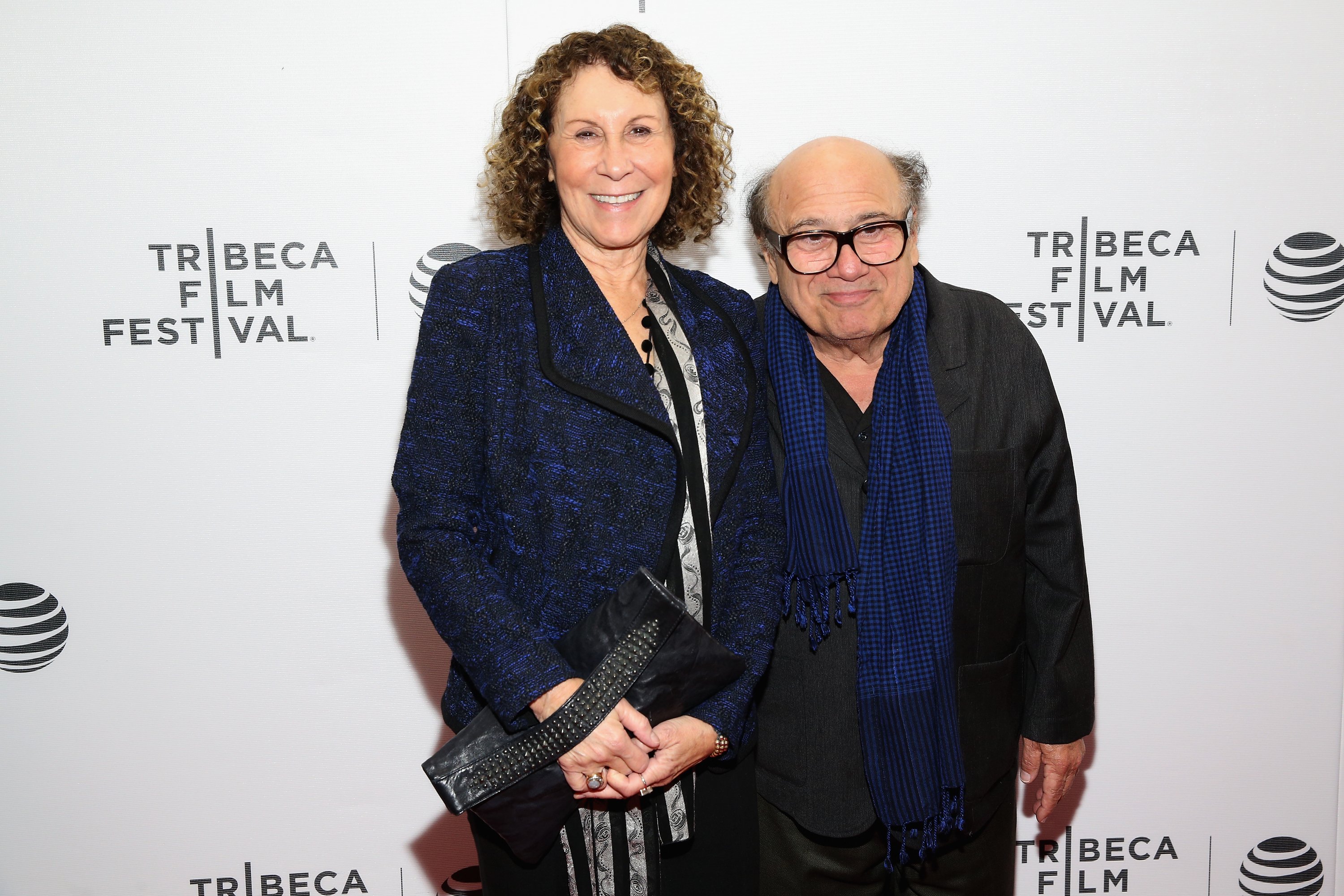 Actors Rhea Perlman and Danny DeVito attend the Tribeca Film Festival Shorts: New York Now at Regal Battery Park Cinemas on April 15, 2016 in New York City. | Source: Getty Images