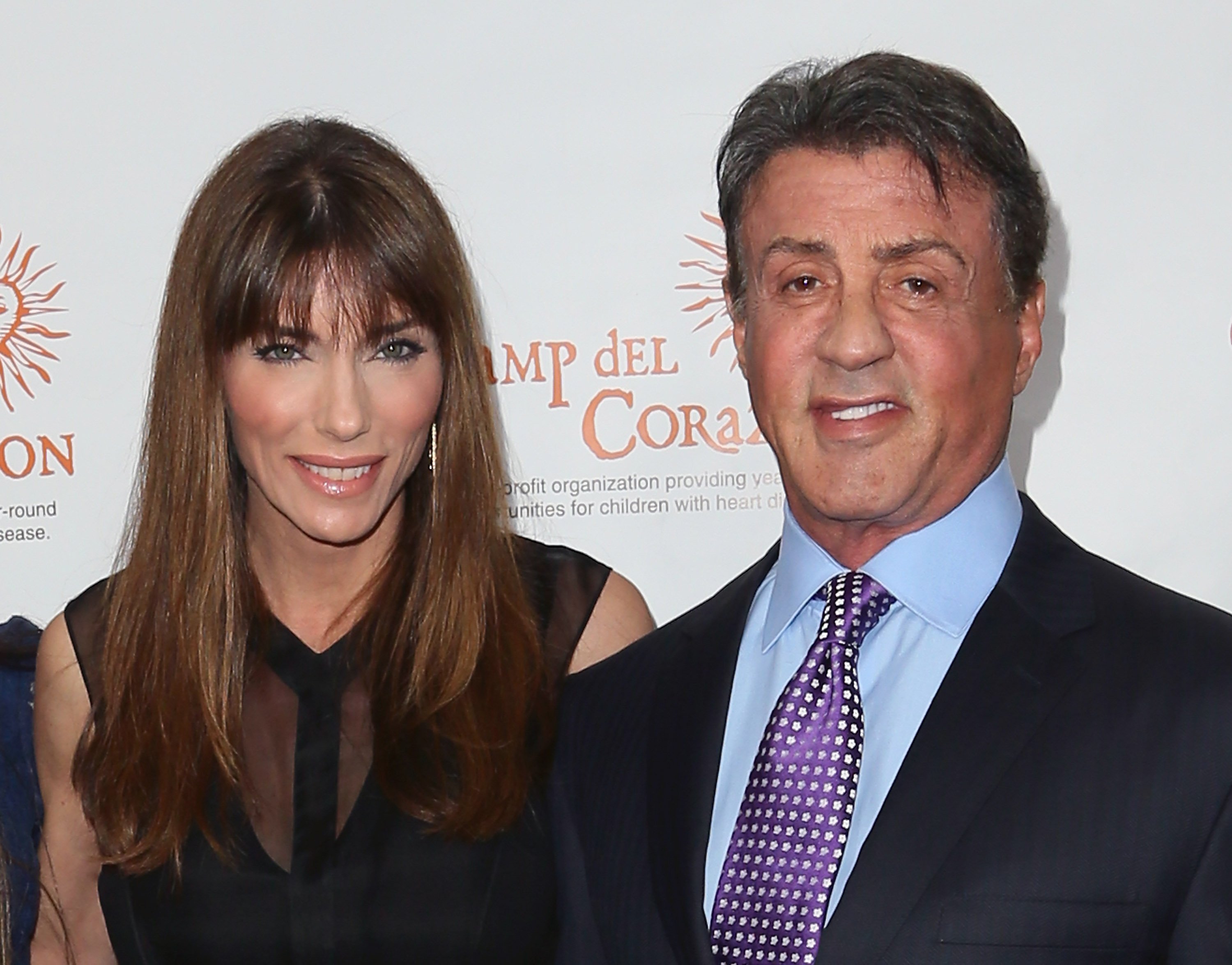 Sylvester Stallone and wife Jennifer Flavin at Camp del Corazon's 11th Annual Gala del Sol at the Ray Dolby Ballroom at Hollywood & Highland Center on April 19, 2014 | Source: Getty Images