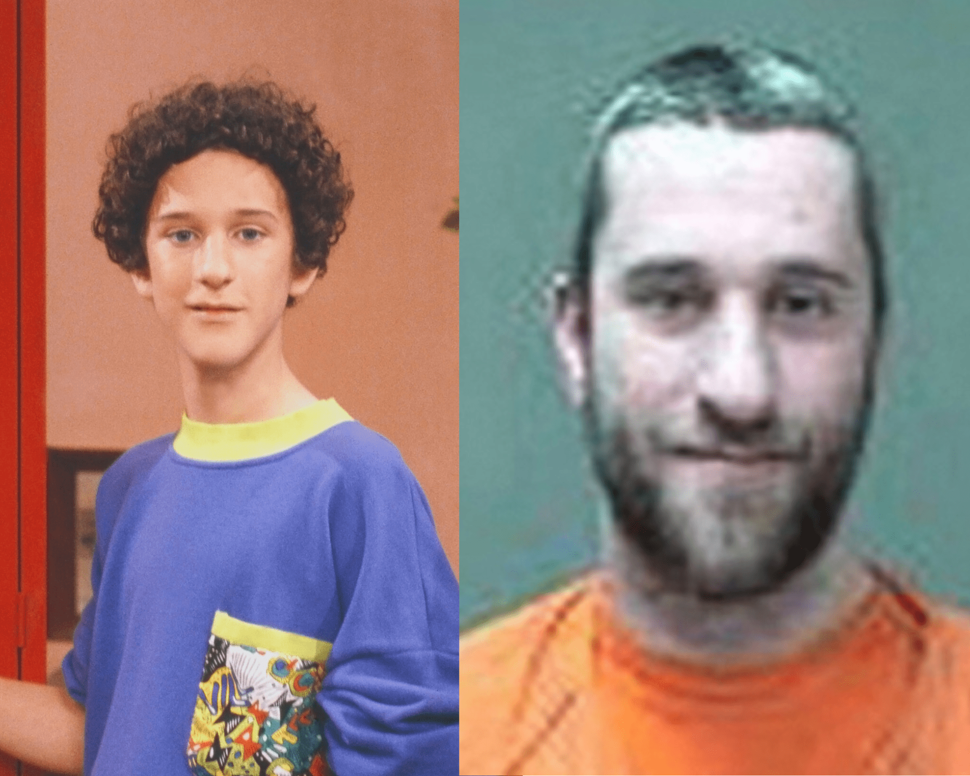 Dustin Diamond as Screech Powers | Actor Dustin Diamond arrested in Ozaukee County, Wisconsin, December 26, 2014 | Source: Getty Images 
