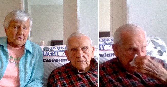 Photo of a veteran wiping tears off his eyes | Photo: facebook.com/Fox8NewsCleveland