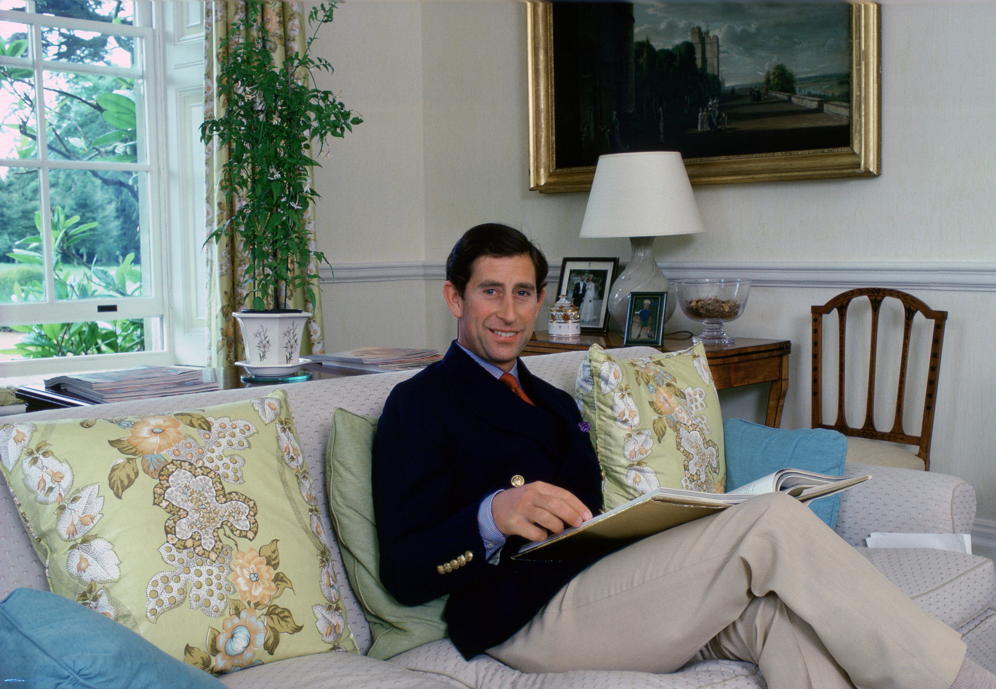 King Charles Sitting In His Living Room At Home In Highgrove House. | Source: Getty Images