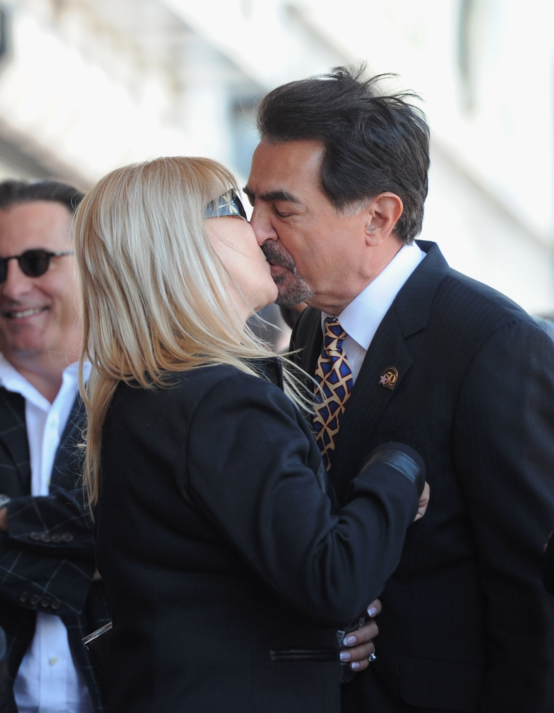 Joe Mantegna and Arlene Vrhel at the star ceremony honoring Joe Mantegna with his star on the Hollywood Walk of Fame on April 29, 2011 | Source: Getty Images