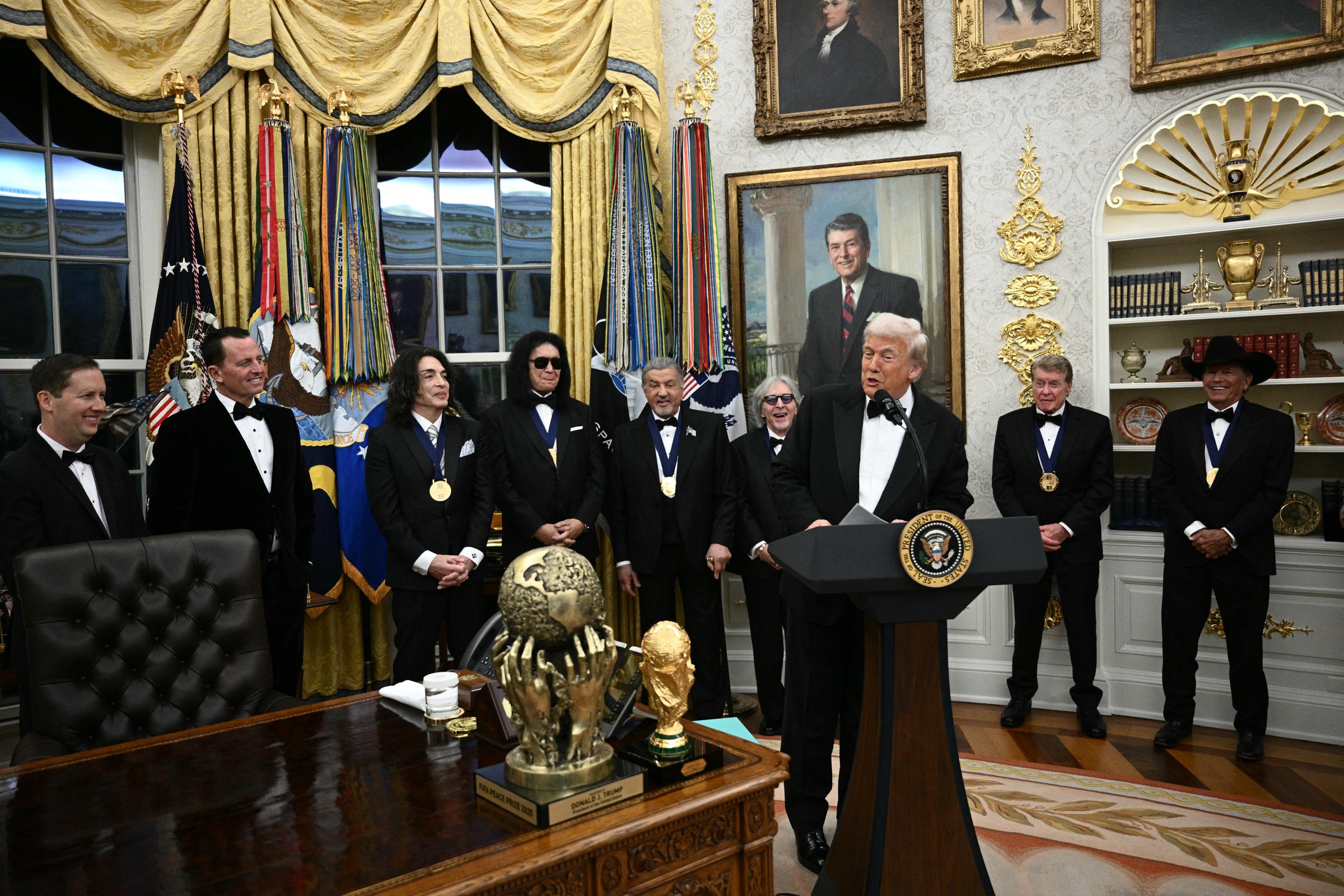 Donald Trump speaks during the Kennedy Centre Honors medal presentation on December 6, 2025 | Source: Getty Images