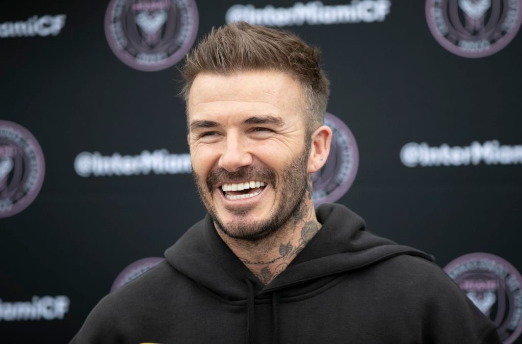 David Beckham tout souriant / Source : Getty Images