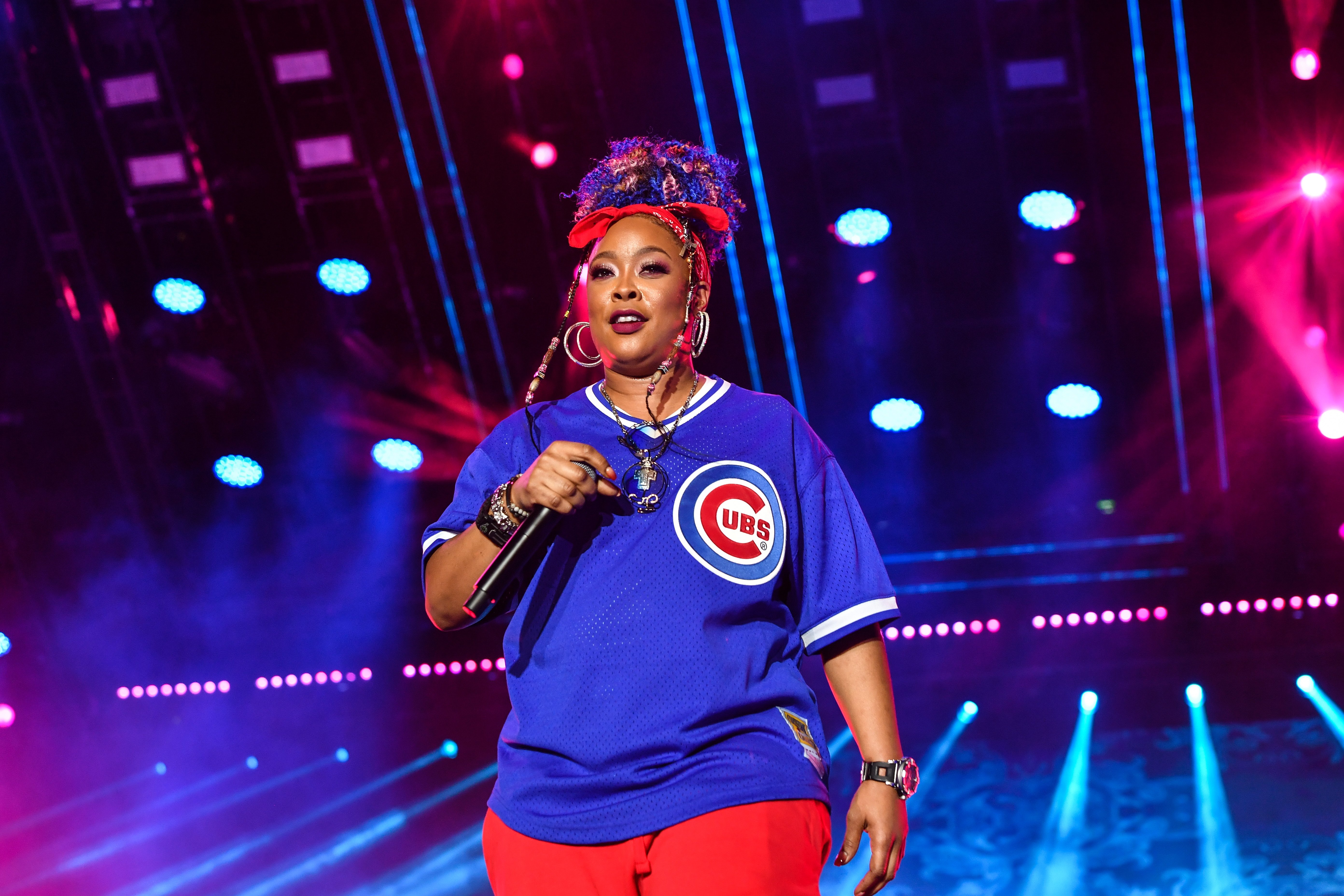 Da Brat performs during the 2019 ESSENCE Festival at the Mercedes-Benz Superdome on July 07, 2019, in New Orleans, Louisiana. | Source: Getty Images