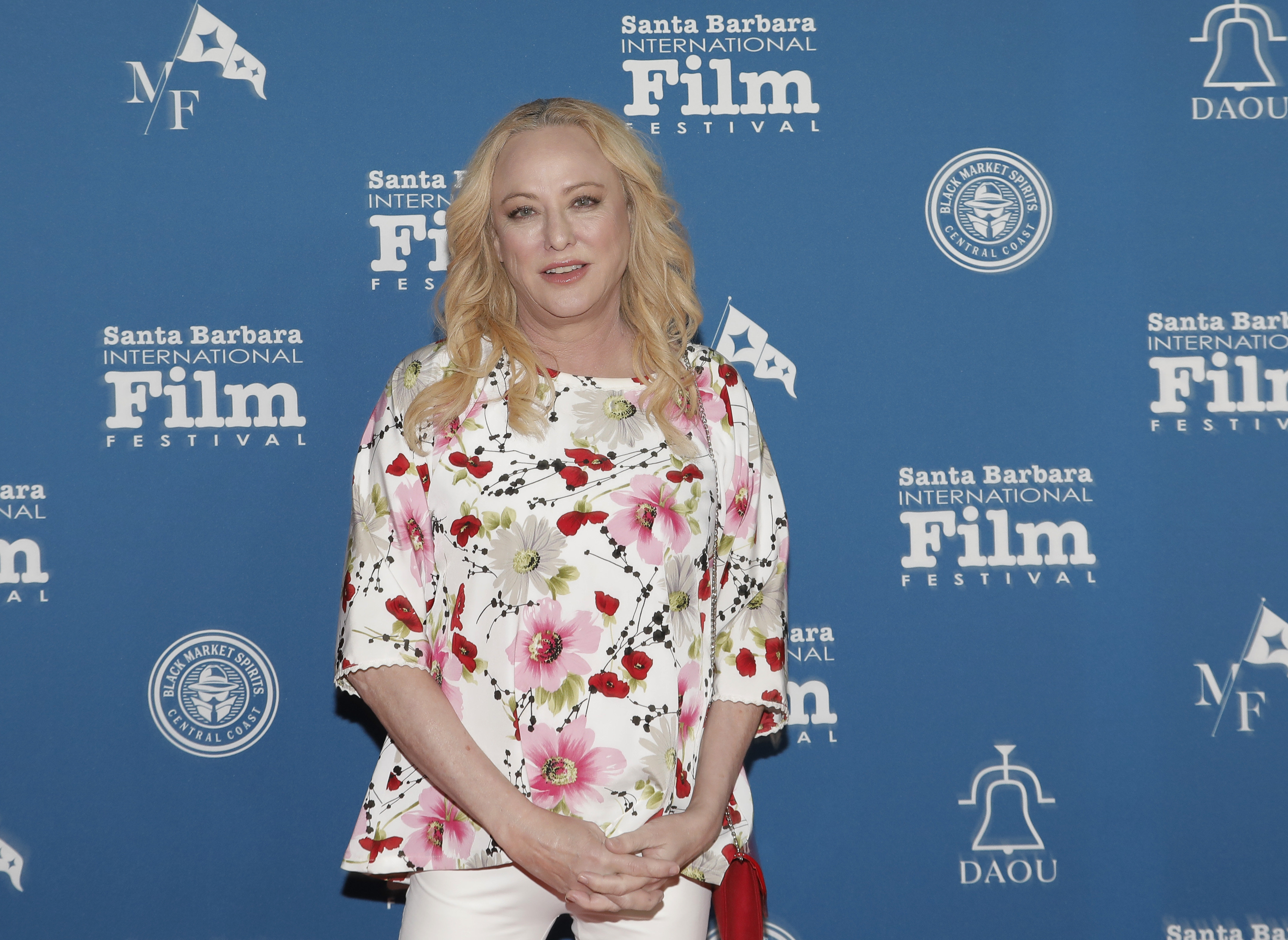 Virginia Madsen poses at the Cinema Vanguard Award ceremony during the 39th Annual Santa Barbara International Film Festival on February 14, 2024 in Santa Barbara, California | Source: Getty Images