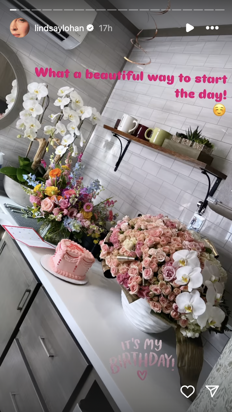 Lindsay Lohan's birthday decorations, as seen in a story posted on July 2, 2024 | Source: Instagram//lindsaylohan