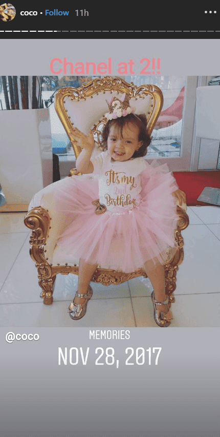 A photo of Chanel during her 2nd birthday | Photo: Instagram/@coco