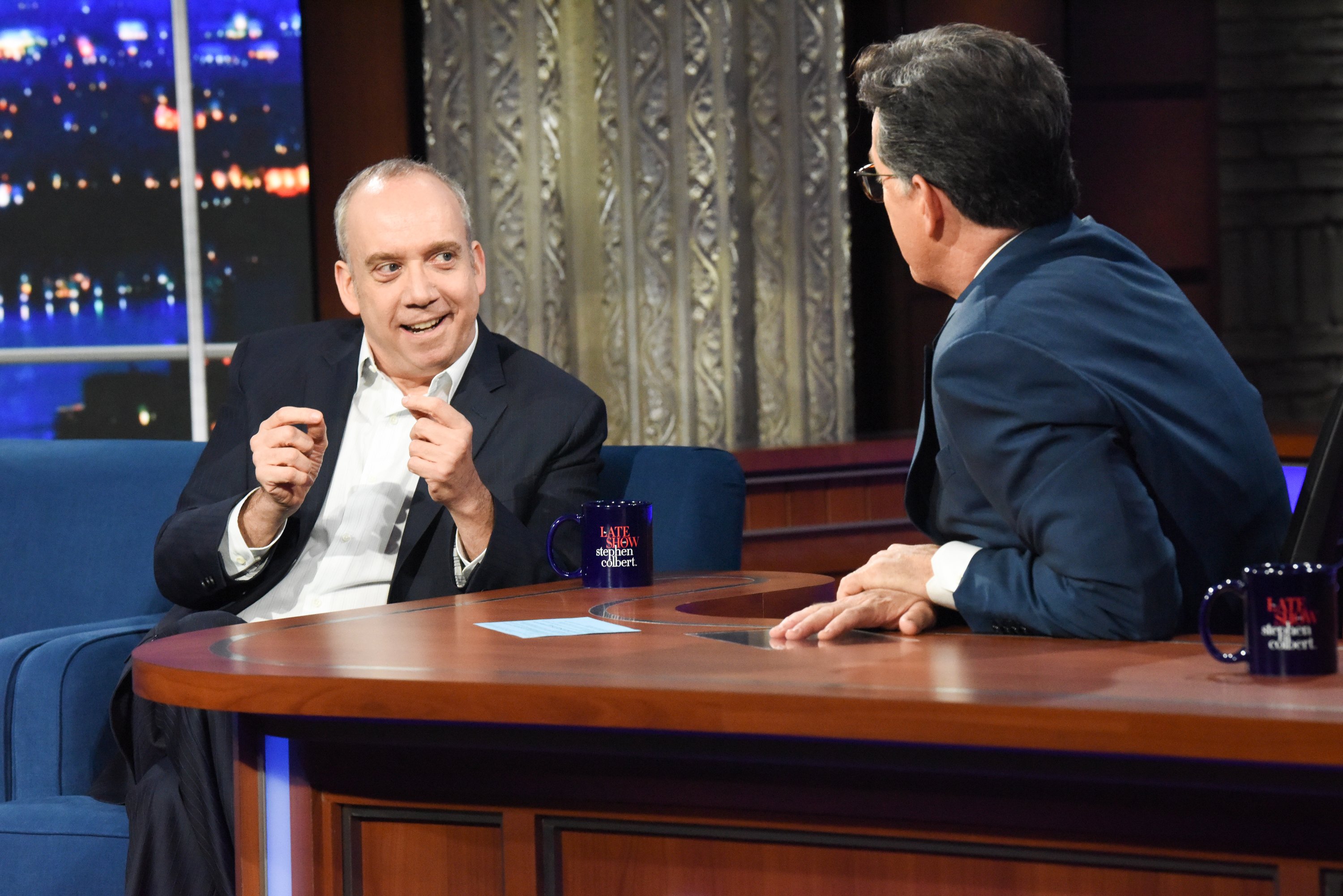 "The Late Show" with Stephen Colbert and guest Paul Giamatti on September 27, 2021. | Source: Getty Images