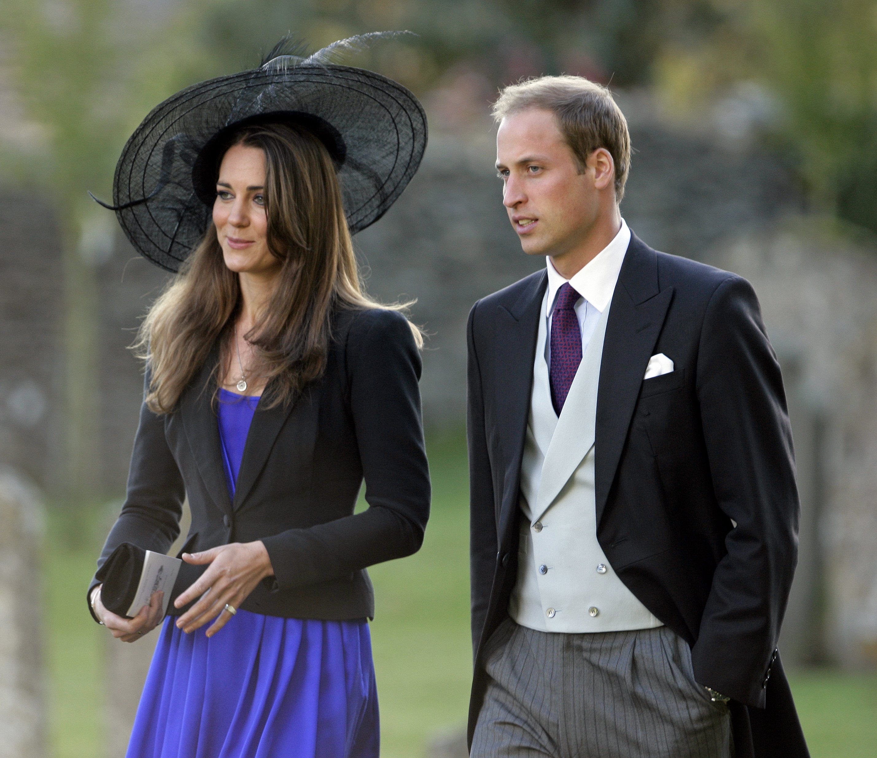 Kate Middleton and Prince William at Harry Meade & Rosie Bradford's wedding on October 23, 2010 | Source: Getty Images