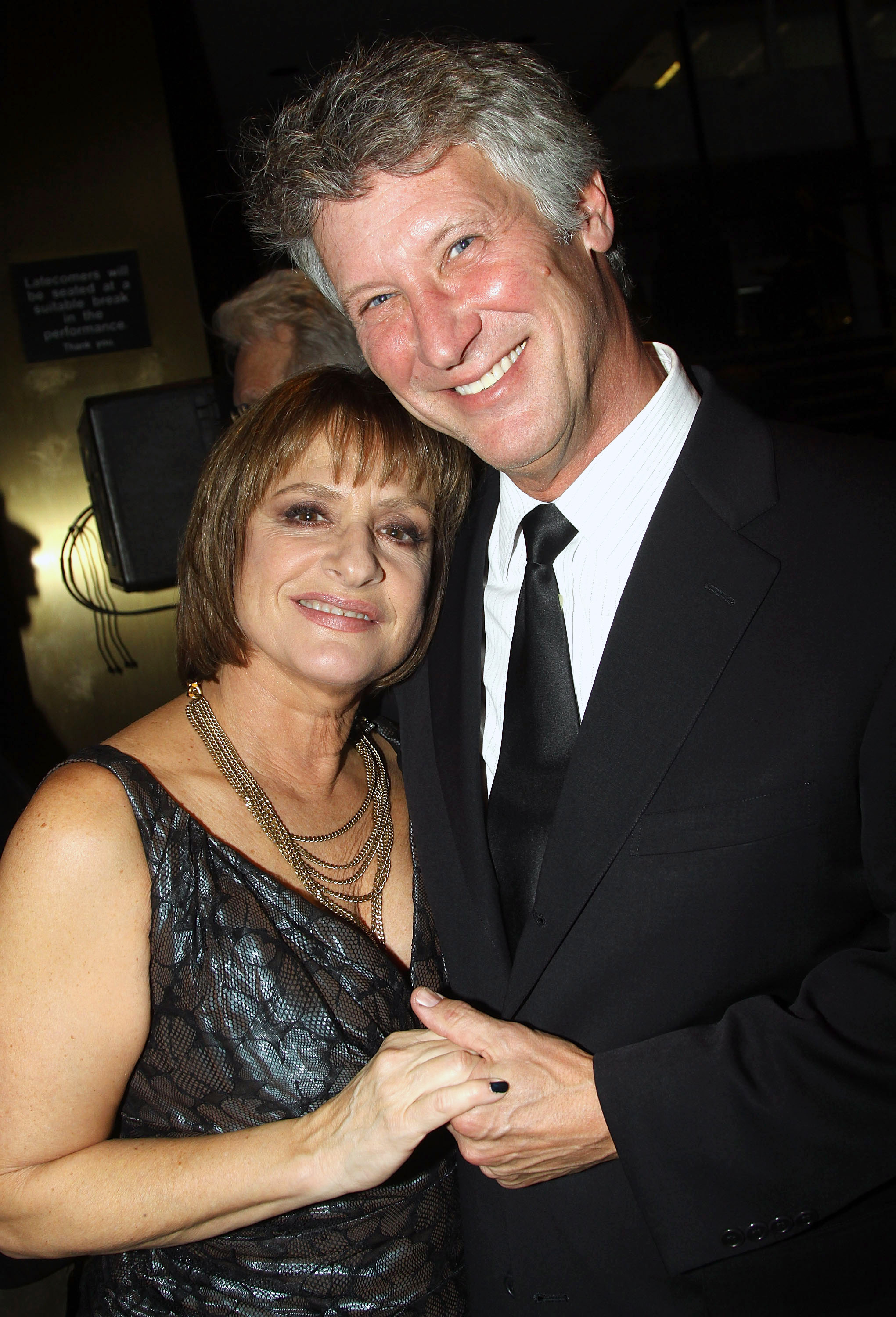 Patti LuPone and Matthew Johnston pose at the "Patti LuPone: A Memoir" Book Launch Party at Vivian Beaumont Theatre at Lincoln Center on September 14, 2010, in New York City | Source: Getty Images