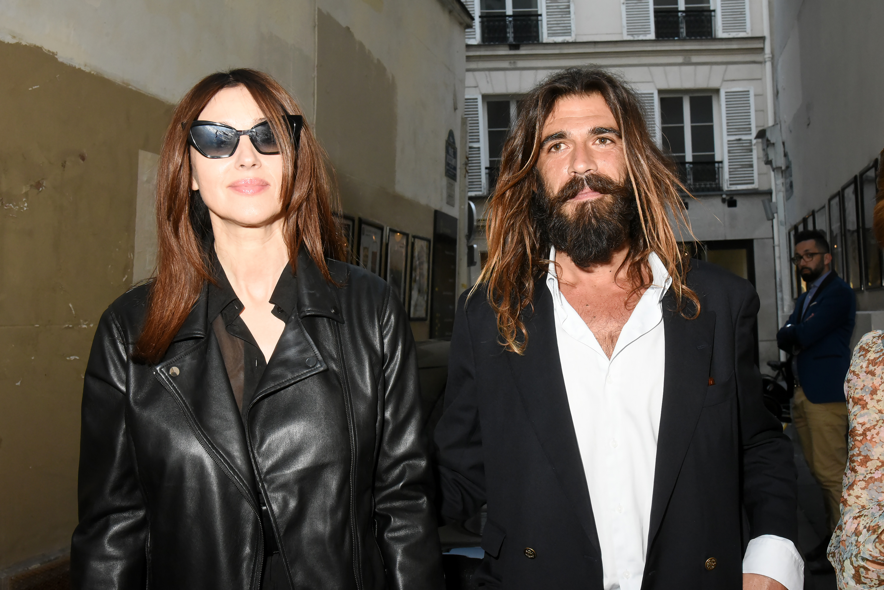 Nicolas Lefebvre and Monica Bellucci are pictured at the "Curiosites" Rose de Ganay exhibition Preview at 4 rue de Visconti on June 6, 2019, in Paris, France | Source: Getty Images