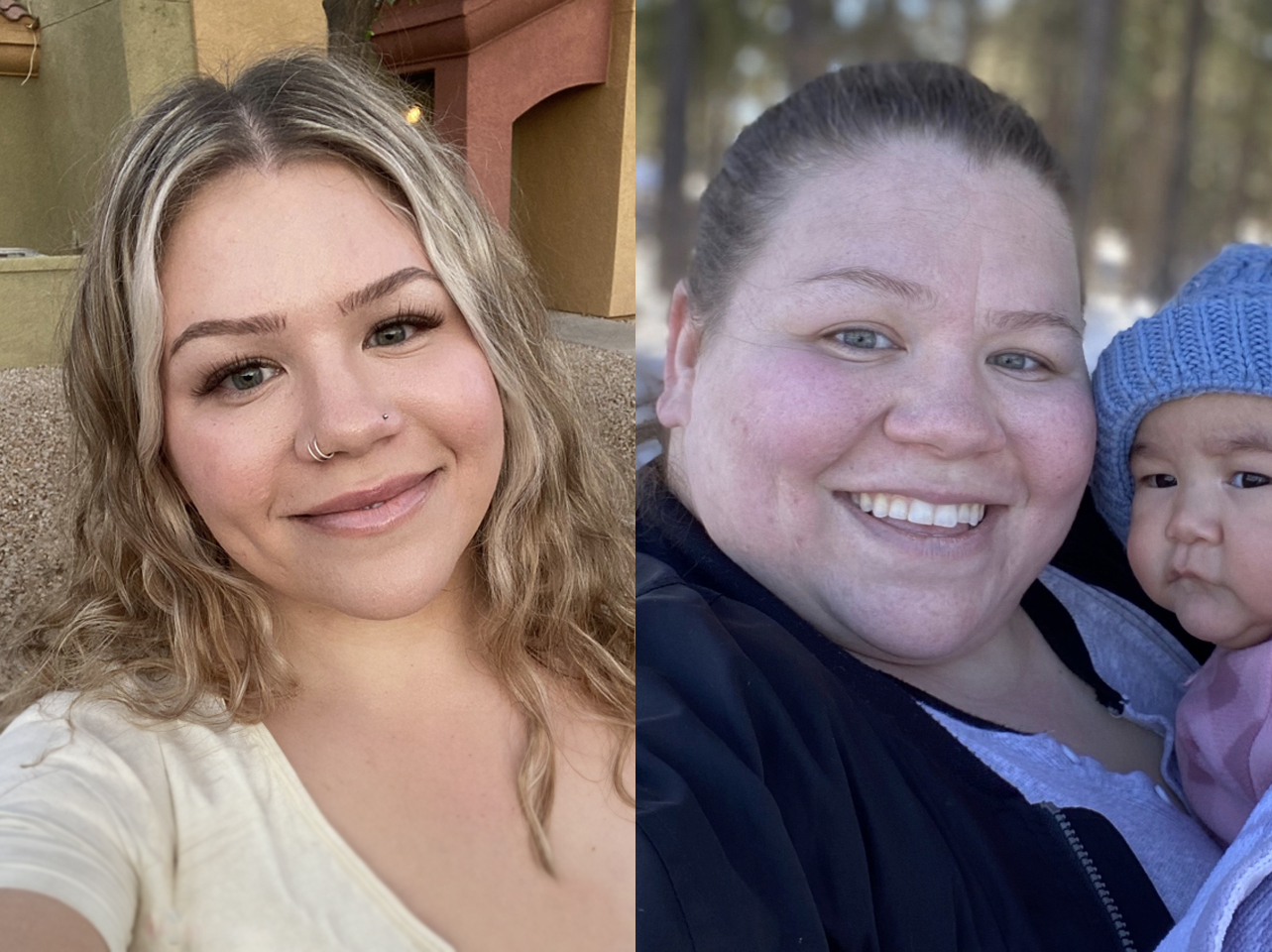 A TikToker's before-and-after photos: single vs. in a relationship. | Source: TikTok/wellmamapele
