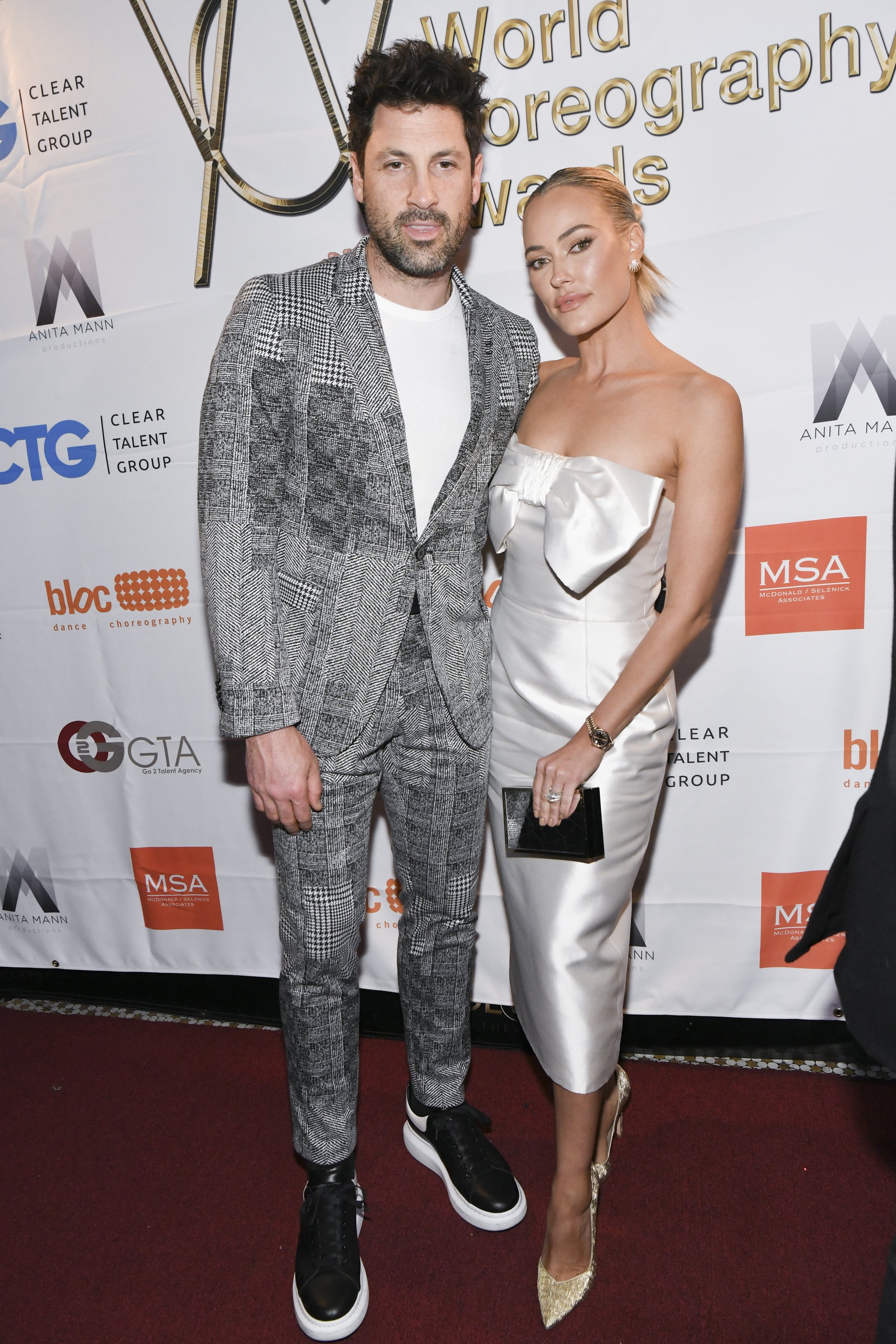Maksim Chmerkovskiy and Peta Murgatroyd attend the 2021 World Choreography Awards on December 13, 2021 in Los Angeles, California. | Source: Getty Images