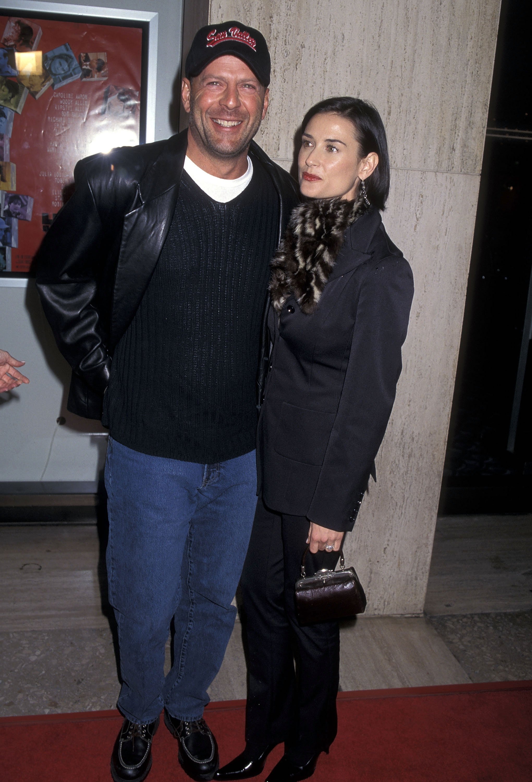 Bruce Willis and Demi Moore at the "Deconstructing Harry" Century City premiere on December 5, 1997, in California. | Source: Getty Images