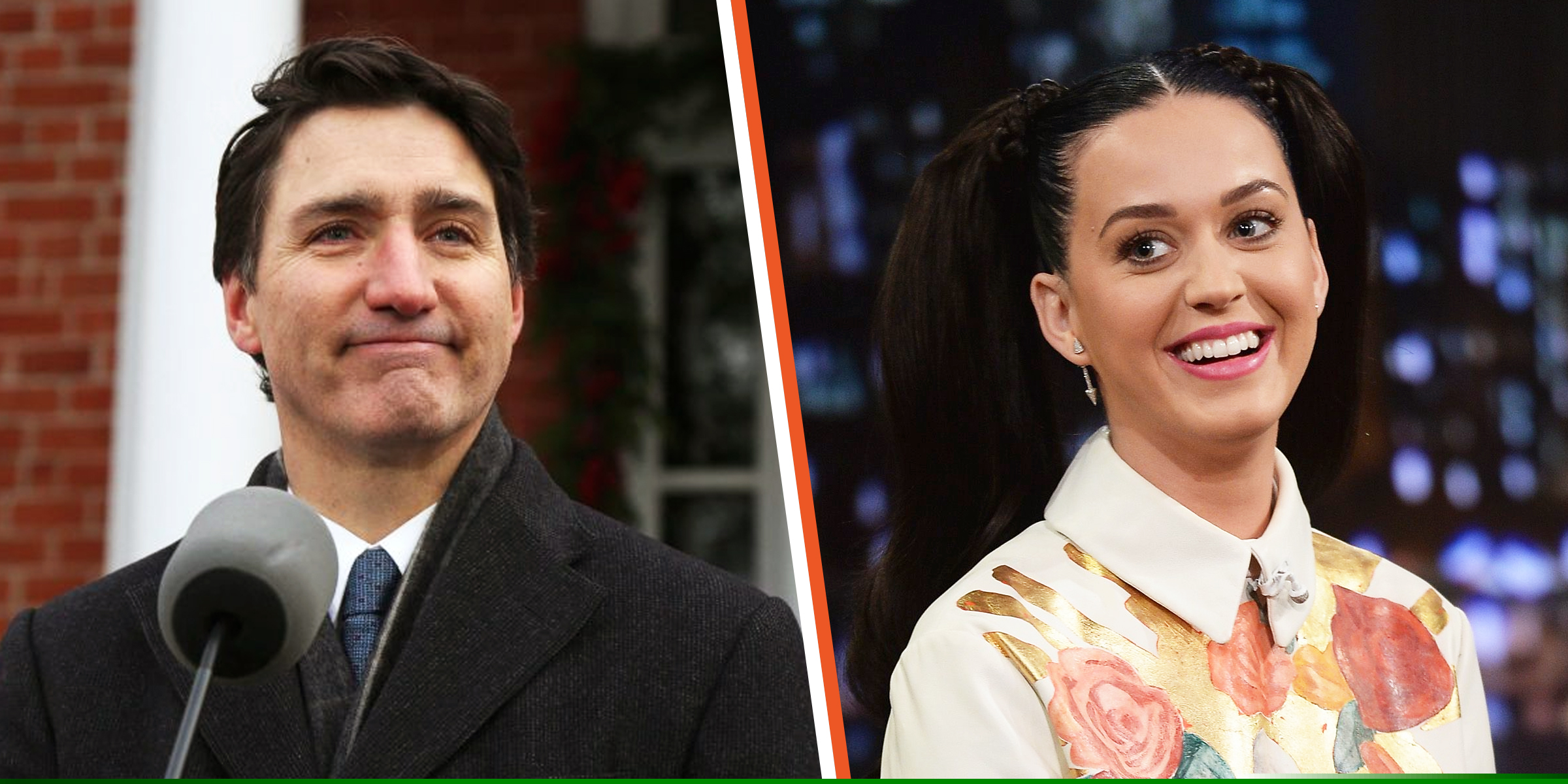 Justin Trudeau and Katy Perry. | Source: Getty Images