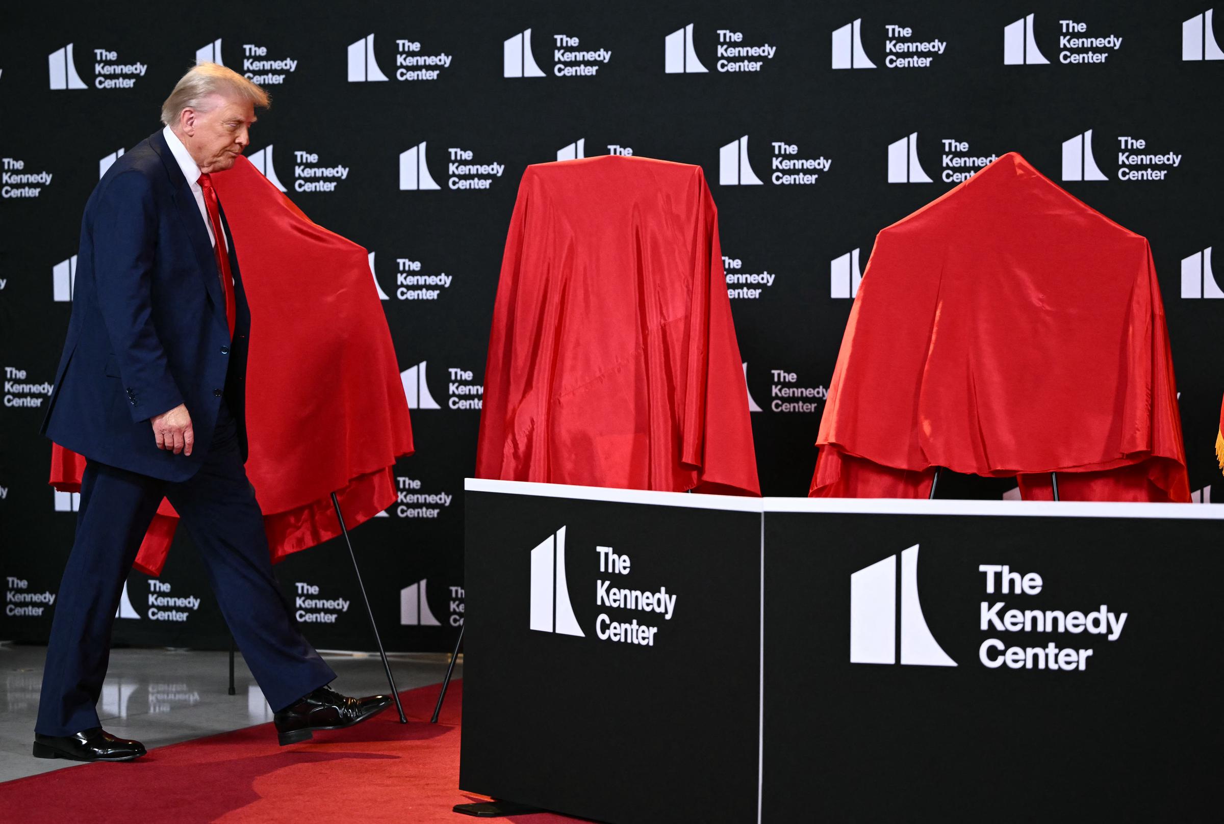 Donald Trump arrives to speak at the unveiling of the Kennedy Center Honors nominees on August 13, 2025, at the Kennedy Center in Washington, DC | Source: Getty Images