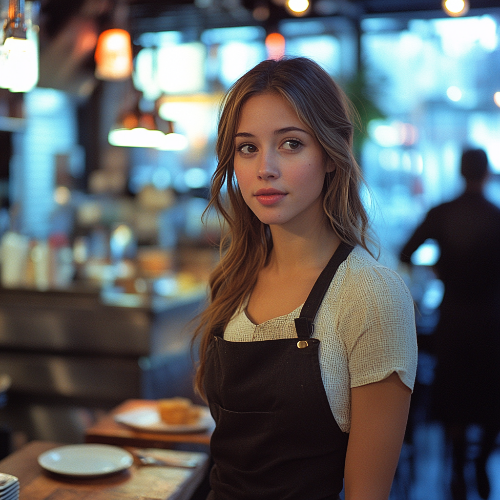 A curious waitress | Source: Midjourney