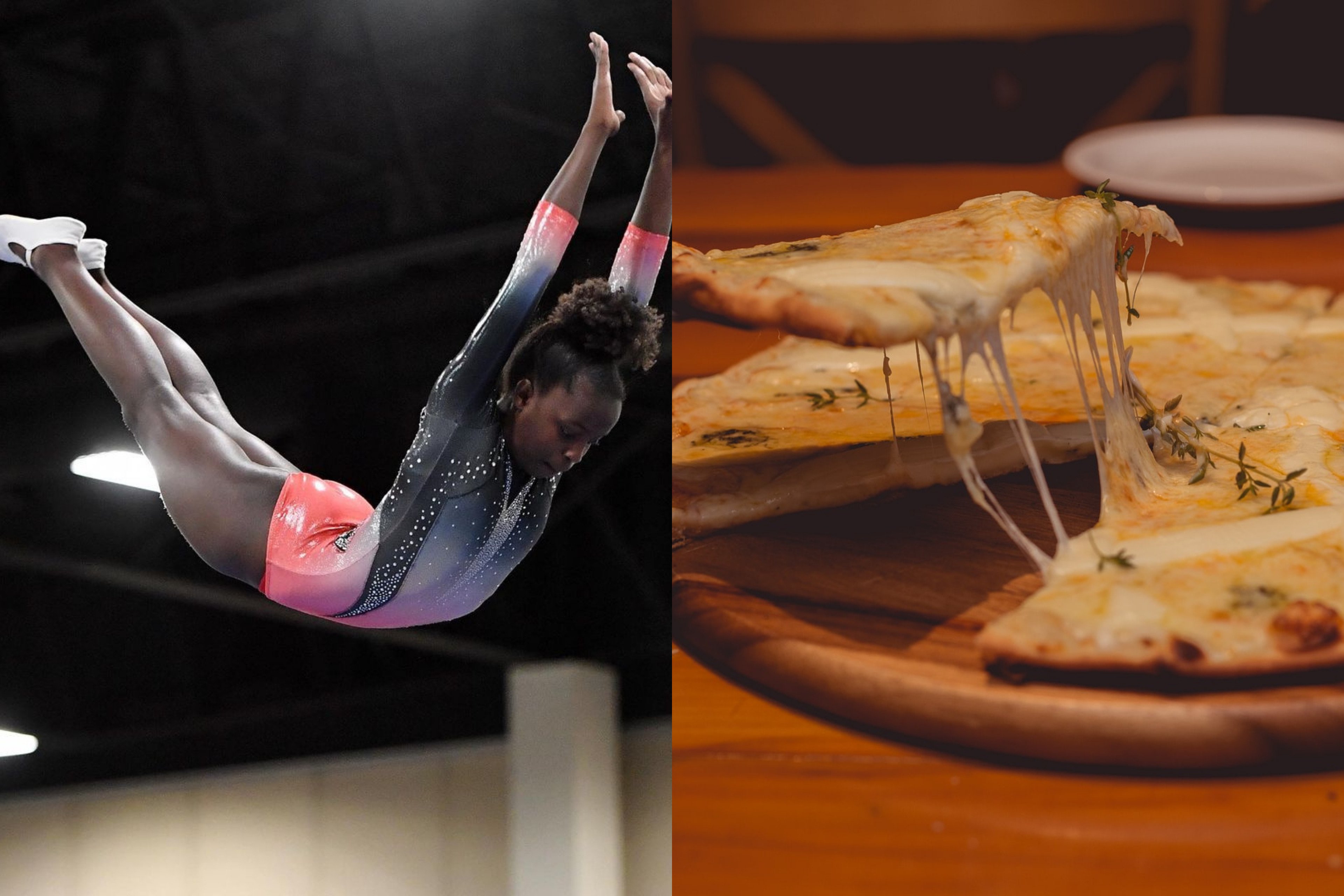Athlete from USA gymnastics Alongside a Cheese Pizza | Source: Instagram - Unsplash