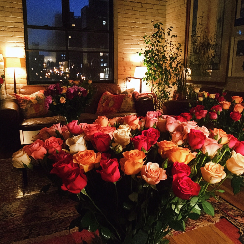 Roses in an apartment | Source: Midjourney